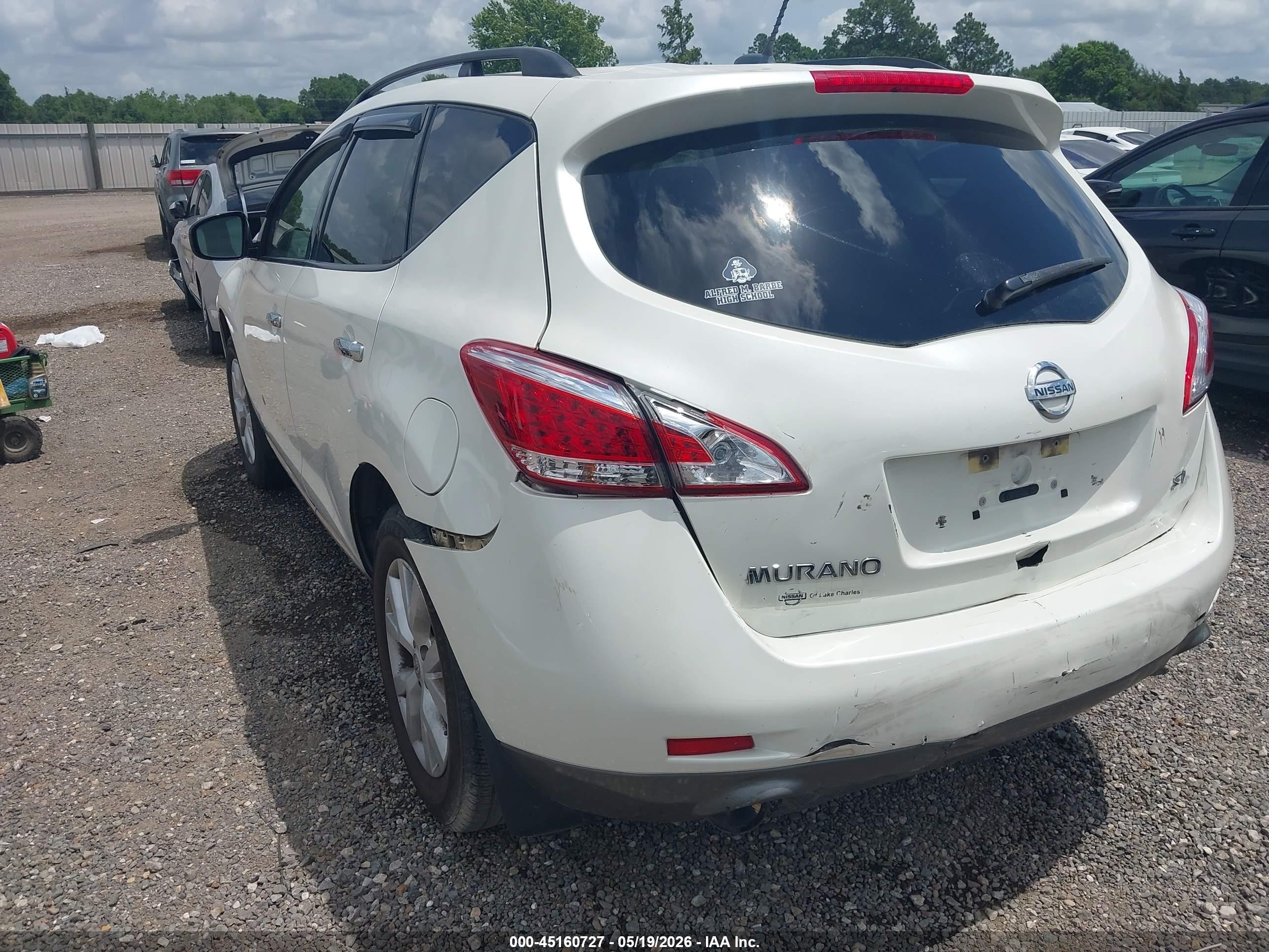 2012 Nissan Murano Sl Белый vin: JN8AZ1MU3CW119275