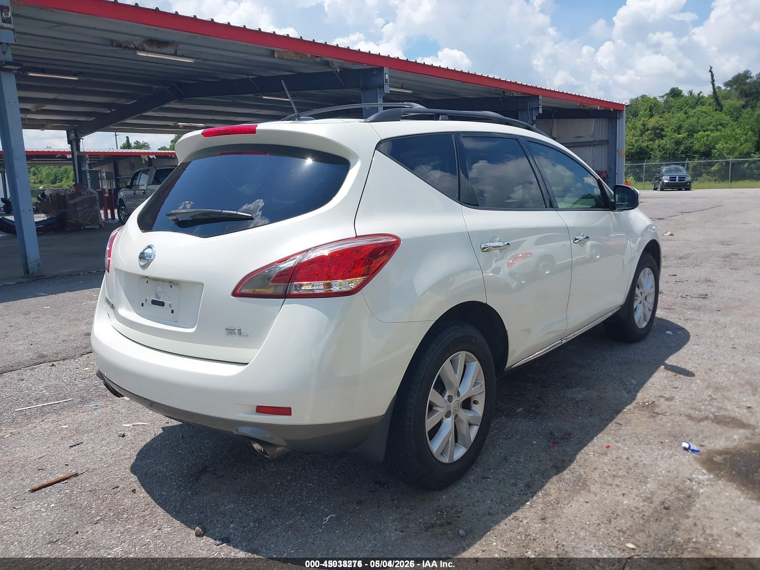 2012 Nissan Murano Sl White vin: JN8AZ1MU3CW119311
