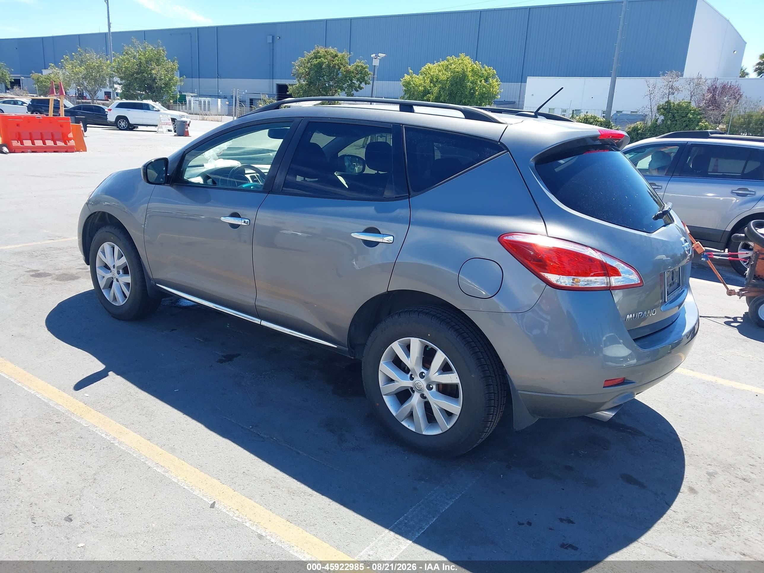 2013 Nissan Murano Sv Gray vin: JN8AZ1MU3DW202304
