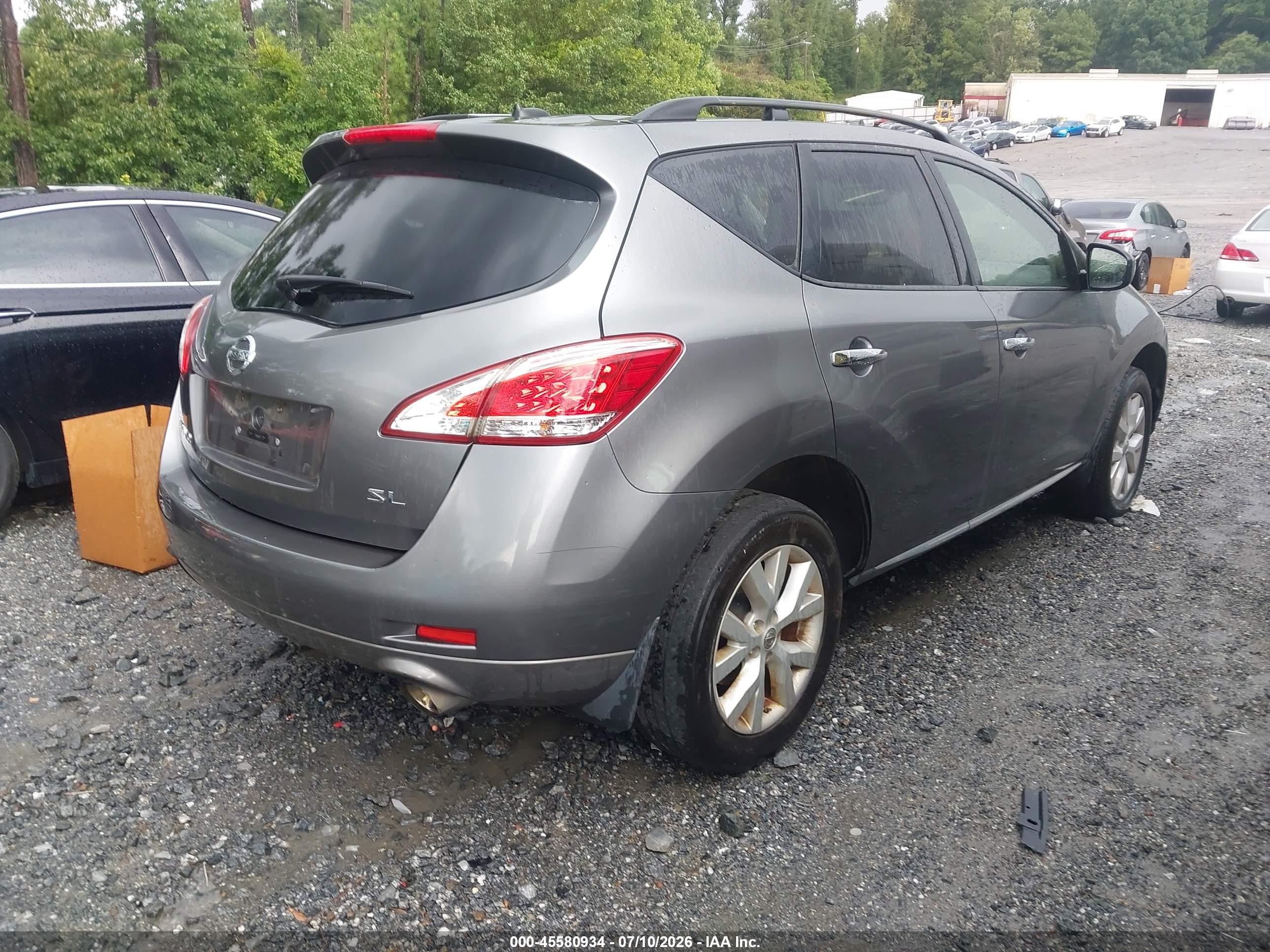 2013 Nissan Murano Sl Gray vin: JN8AZ1MU3DW202433