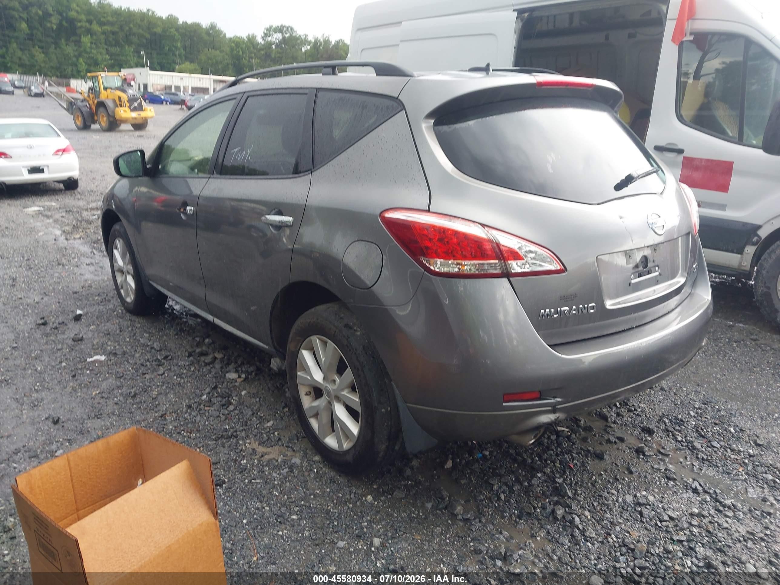 2013 Nissan Murano Sl Gray vin: JN8AZ1MU3DW202433