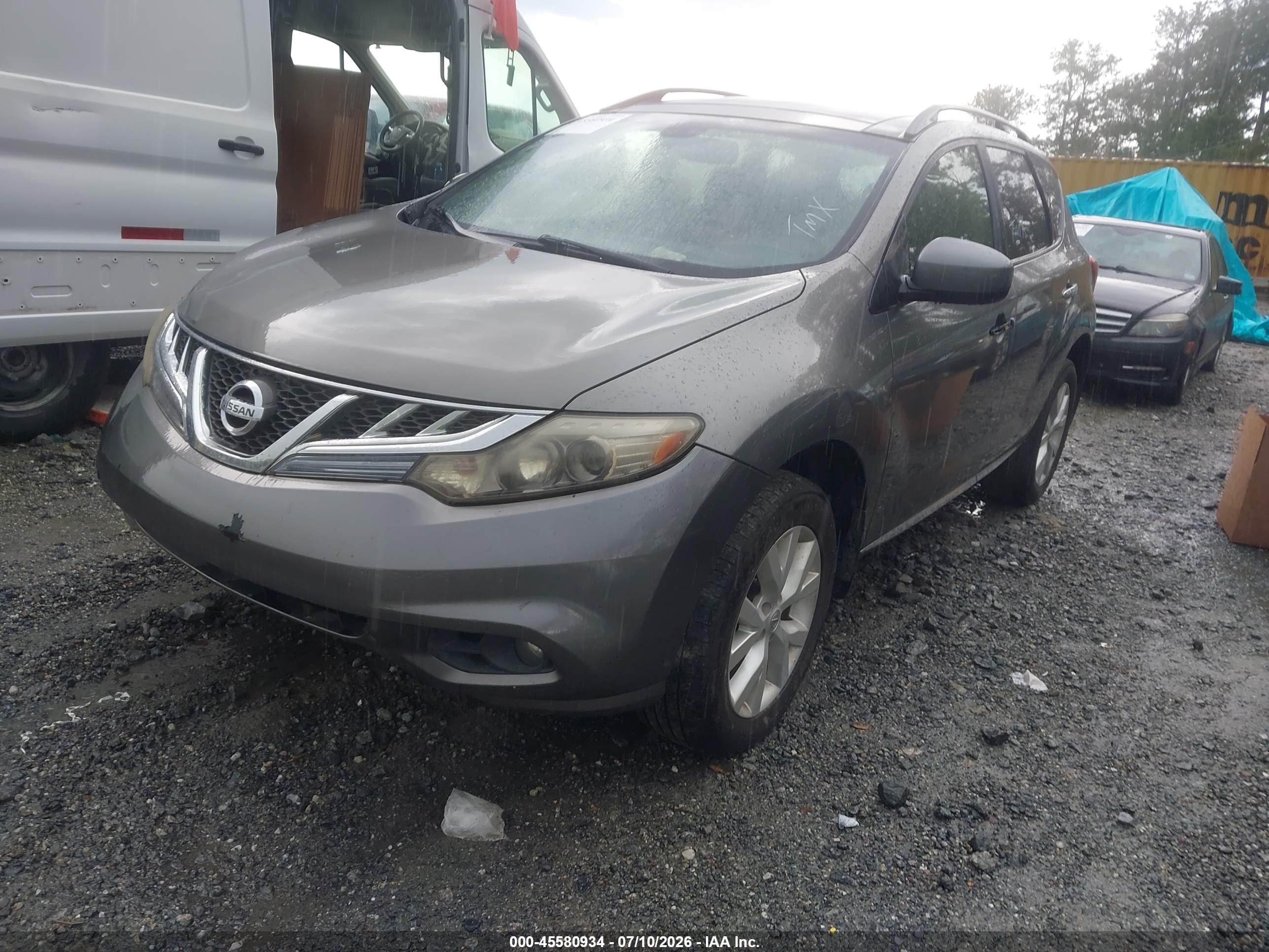 2013 Nissan Murano Sl Gray vin: JN8AZ1MU3DW202433
