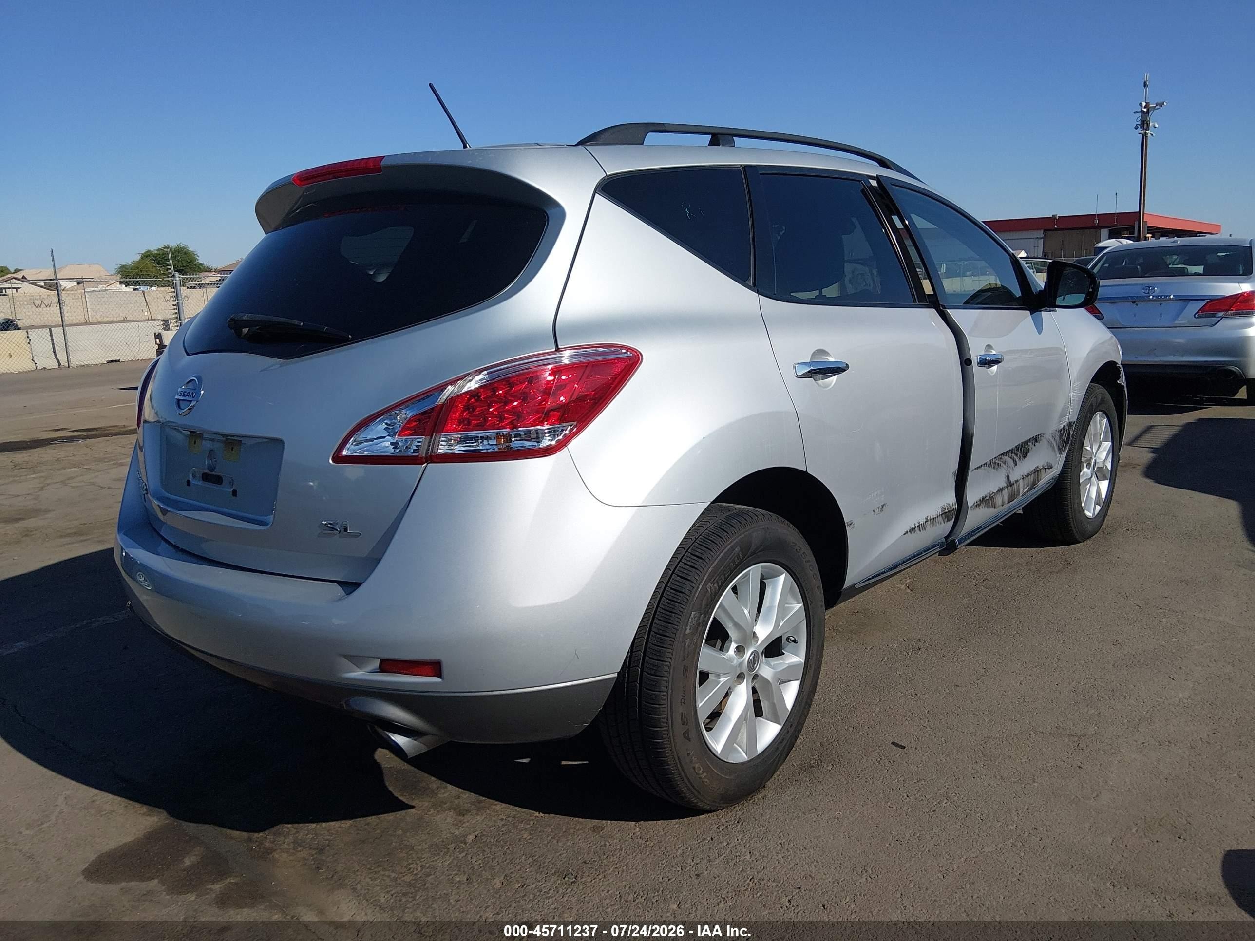 2013 Nissan Murano Sl Silver vin: JN8AZ1MU3DW210841