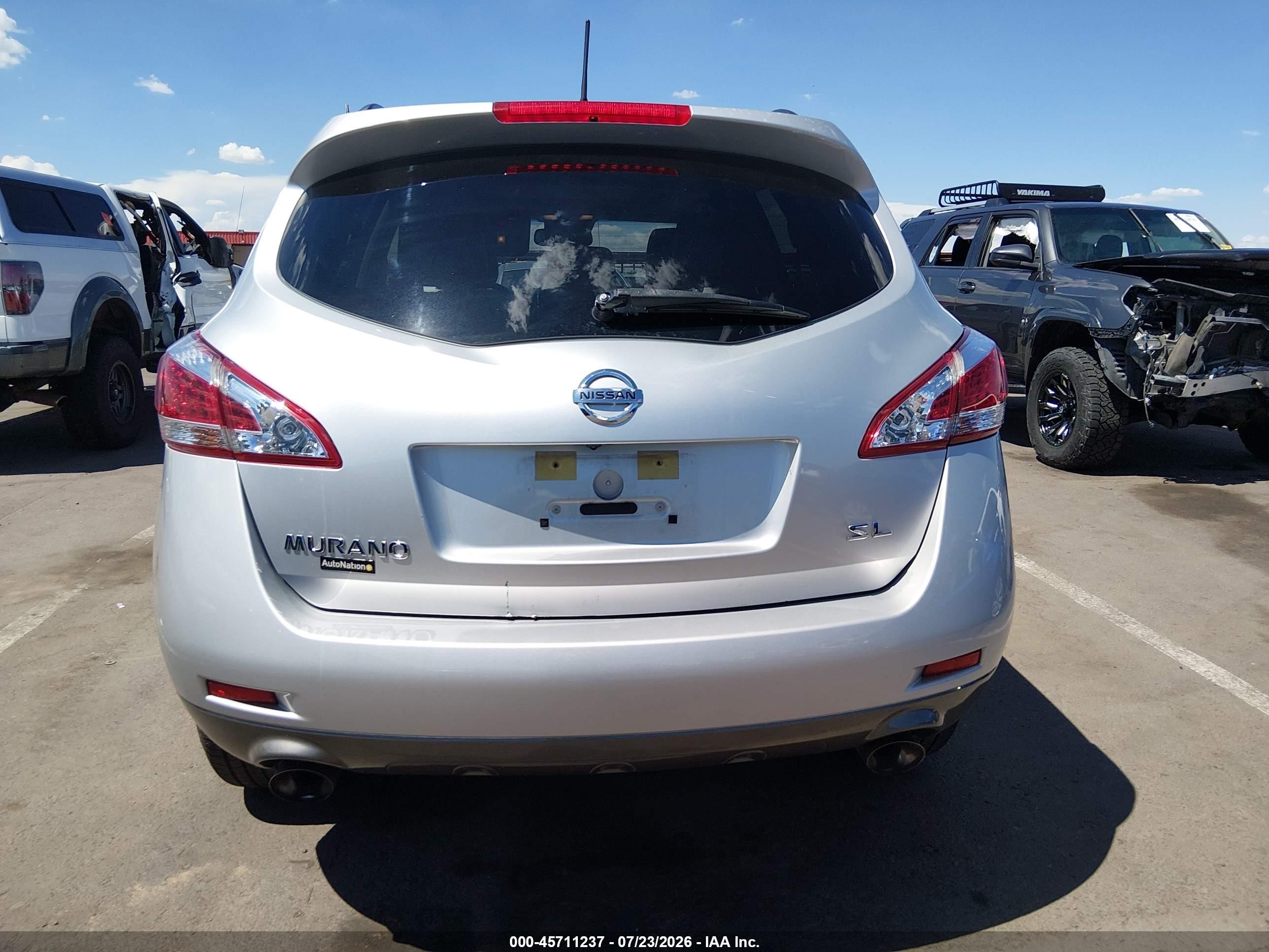 2013 Nissan Murano Sl Silver vin: JN8AZ1MU3DW210841