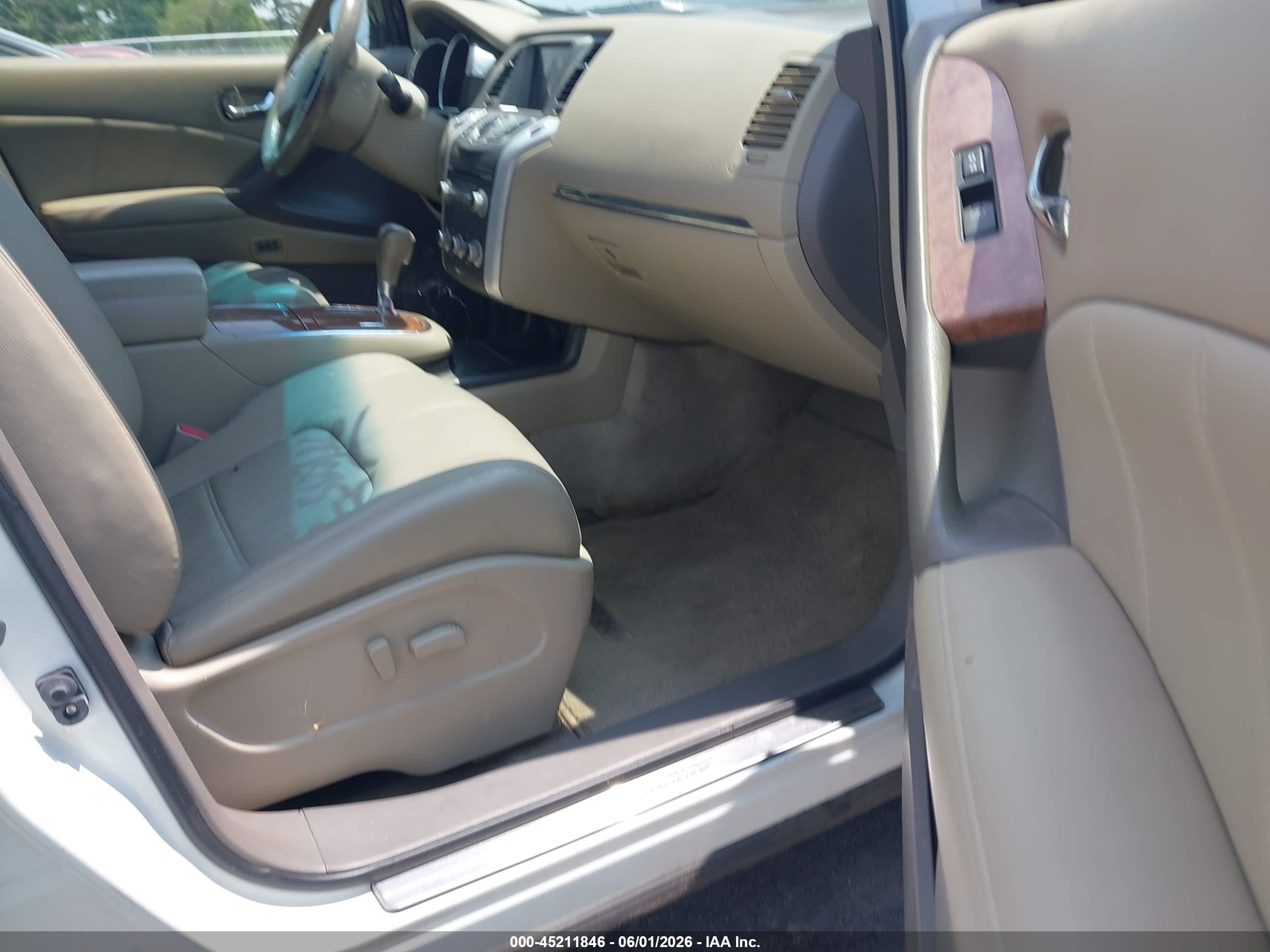 2014 Nissan Murano Le White vin: JN8AZ1MU3EW404187
