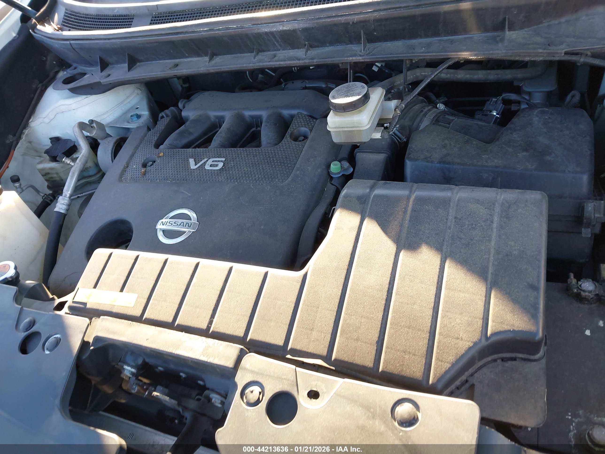 2014 Nissan Murano Sl White vin: JN8AZ1MU3EW405744