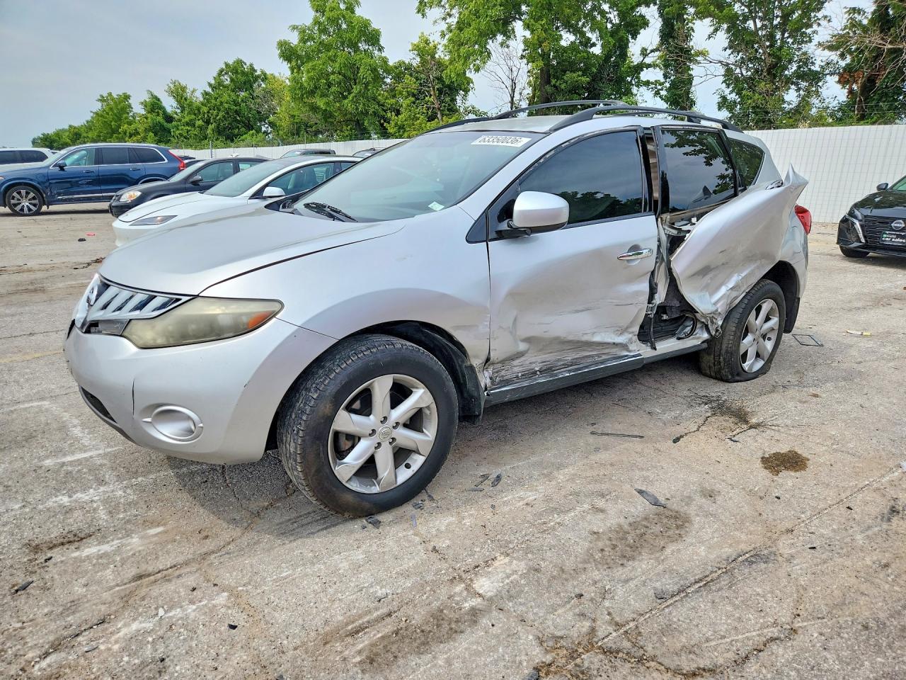2010 Nissan Murano S Silver vin: JN8AZ1MU4AW006514