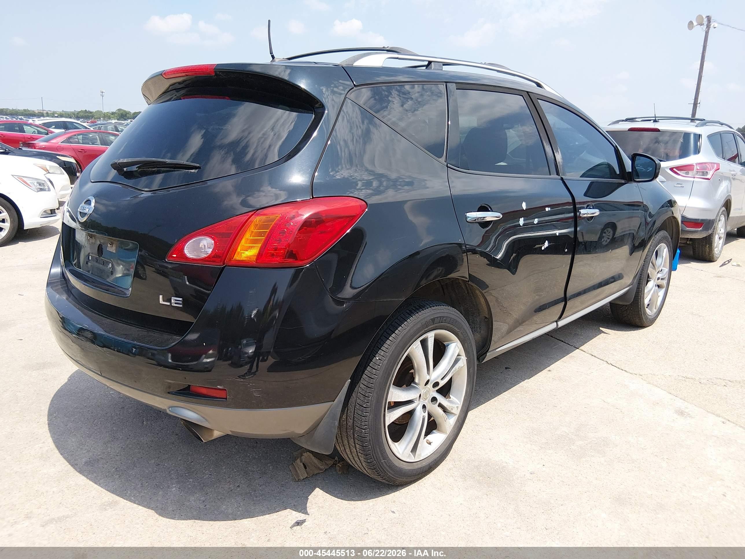 2010 Nissan Murano Le Black vin: JN8AZ1MU4AW009316