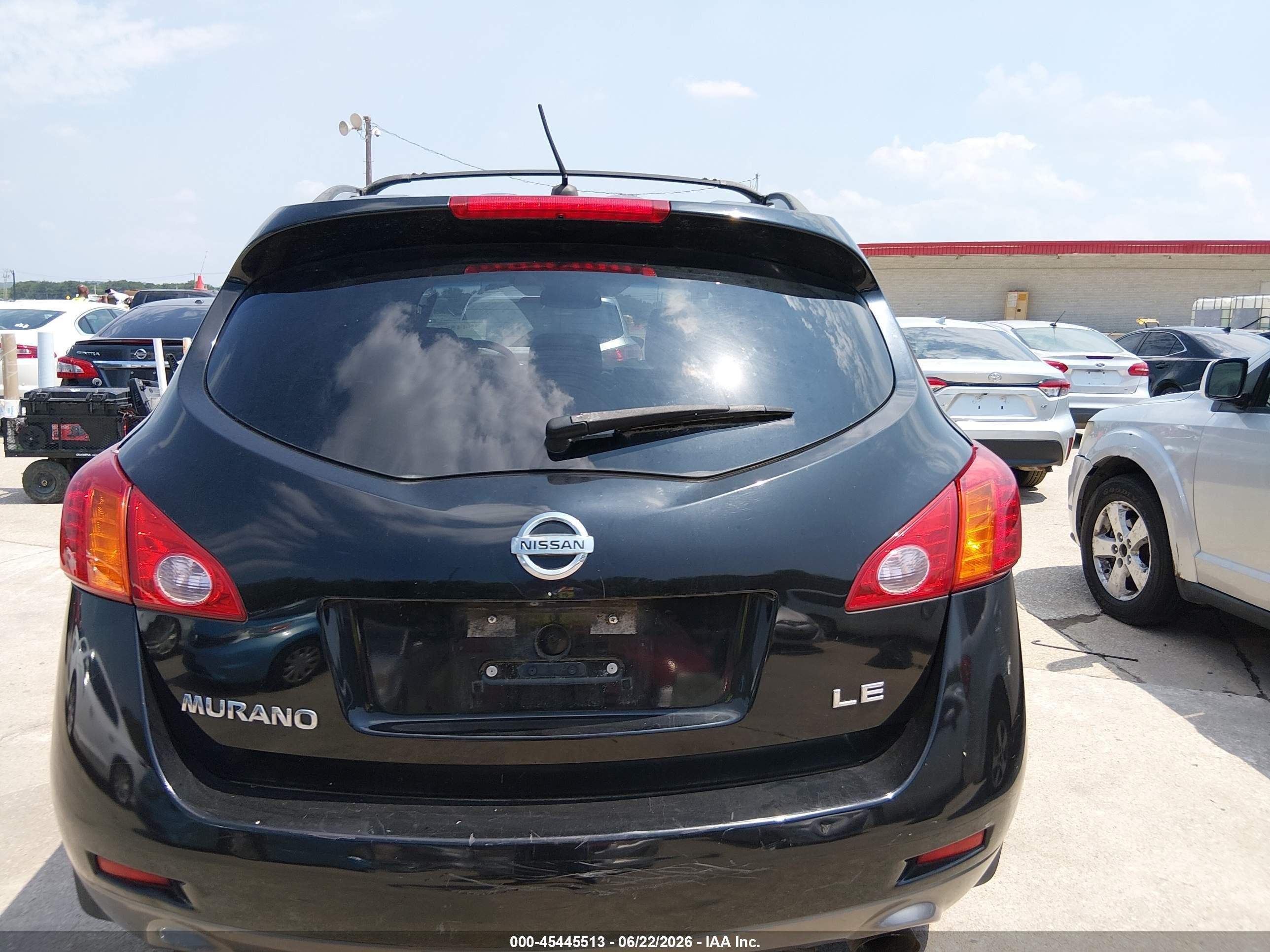 2010 Nissan Murano Le Black vin: JN8AZ1MU4AW009316
