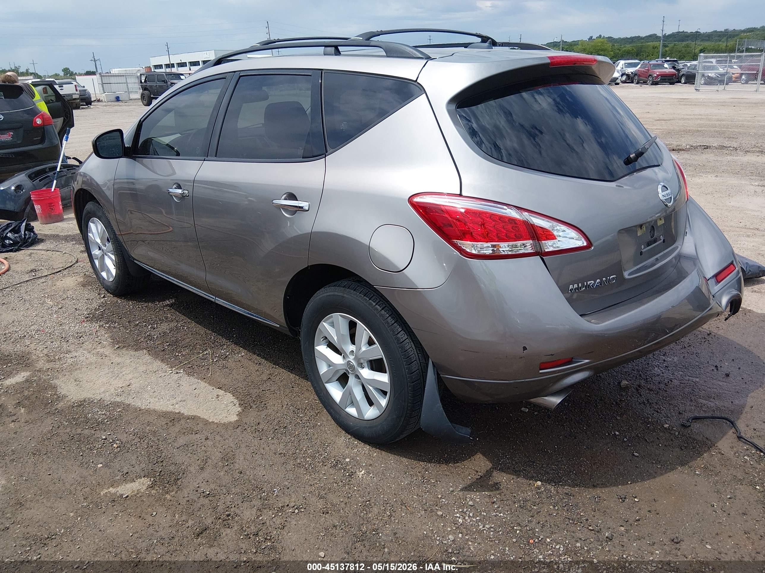 2012 Nissan Murano Sl Gray vin: JN8AZ1MU4CW101464