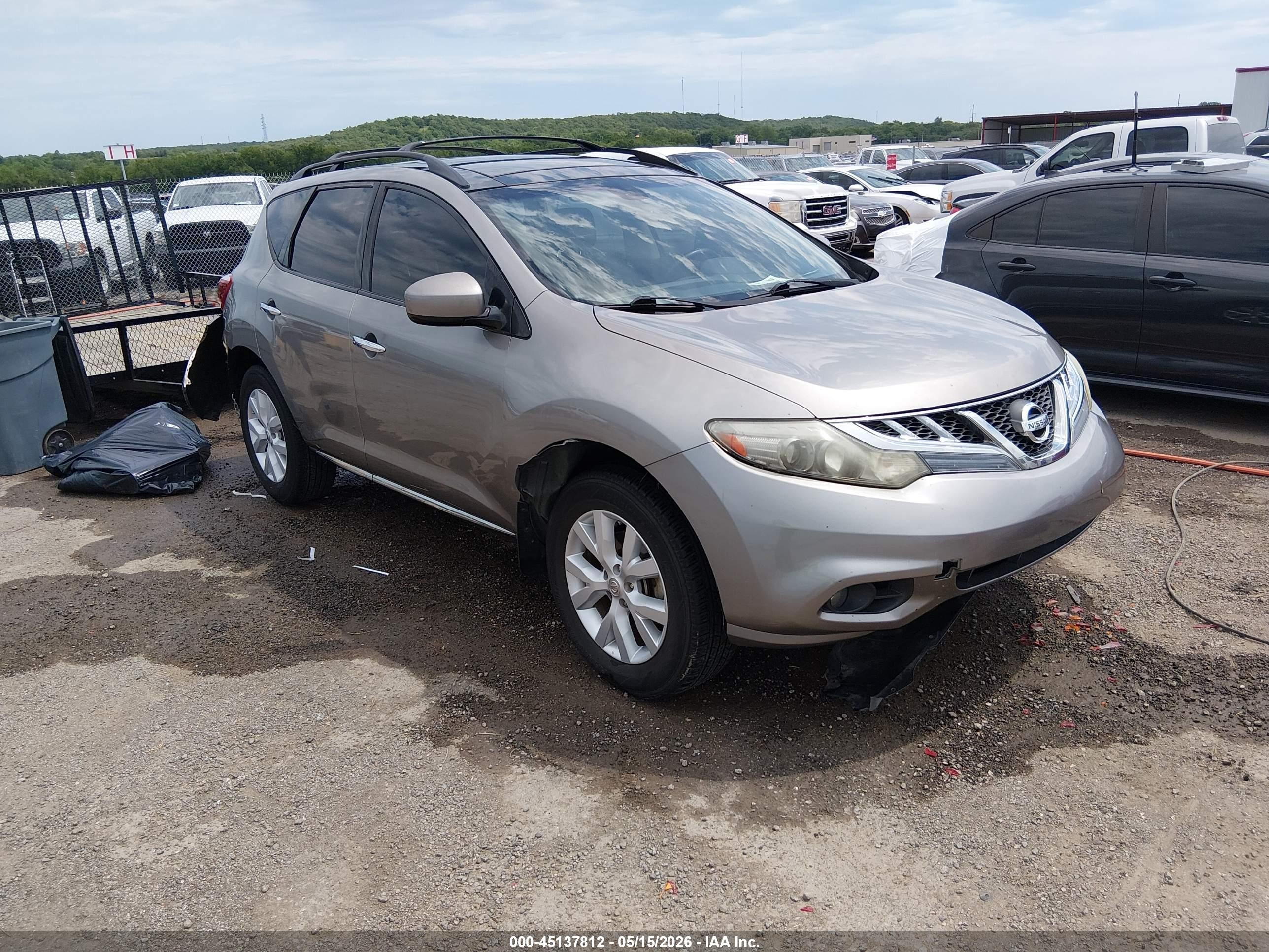 2012 Nissan Murano Sl Gray vin: JN8AZ1MU4CW101464