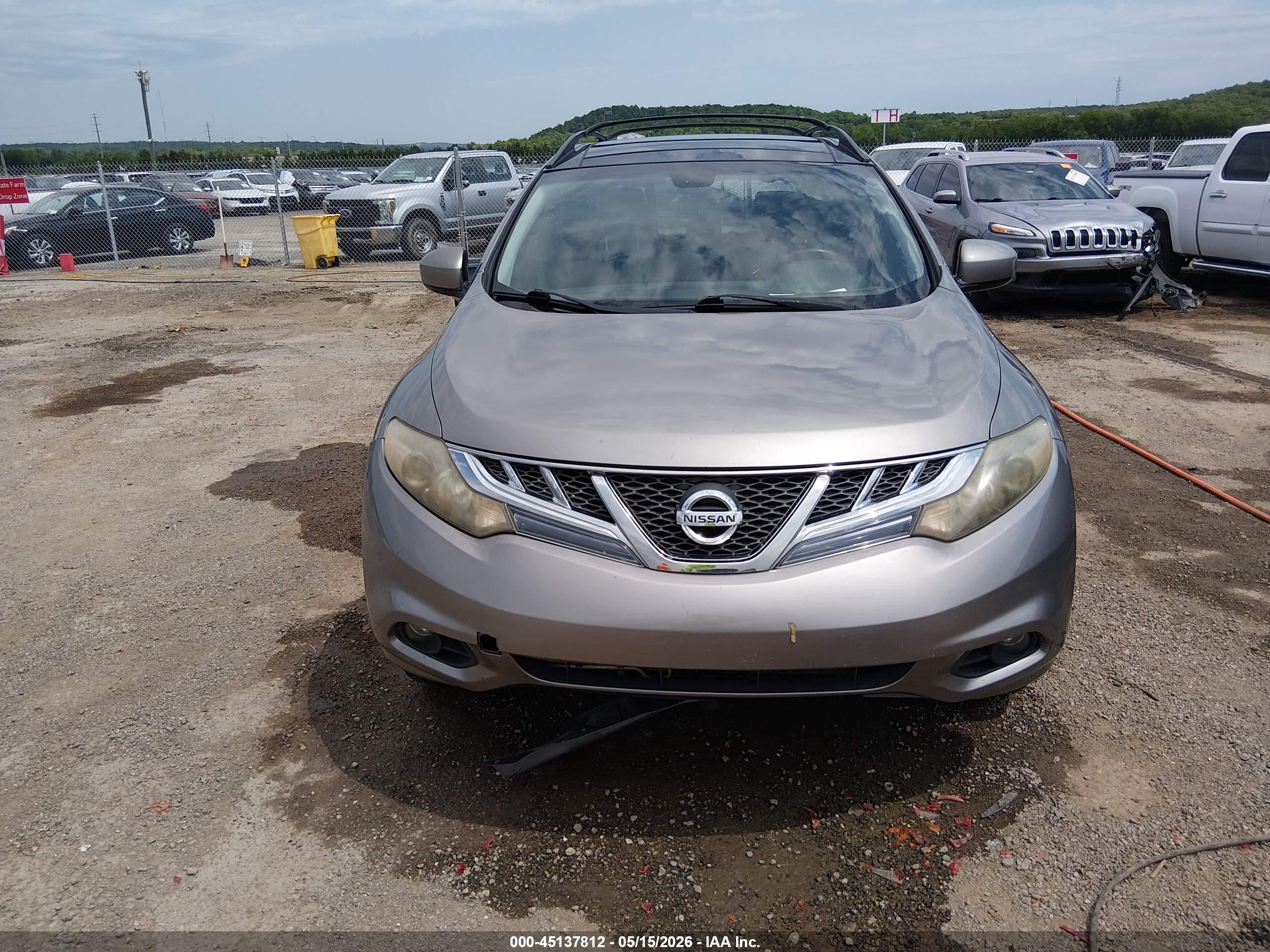 2012 Nissan Murano Sl Gray vin: JN8AZ1MU4CW101464