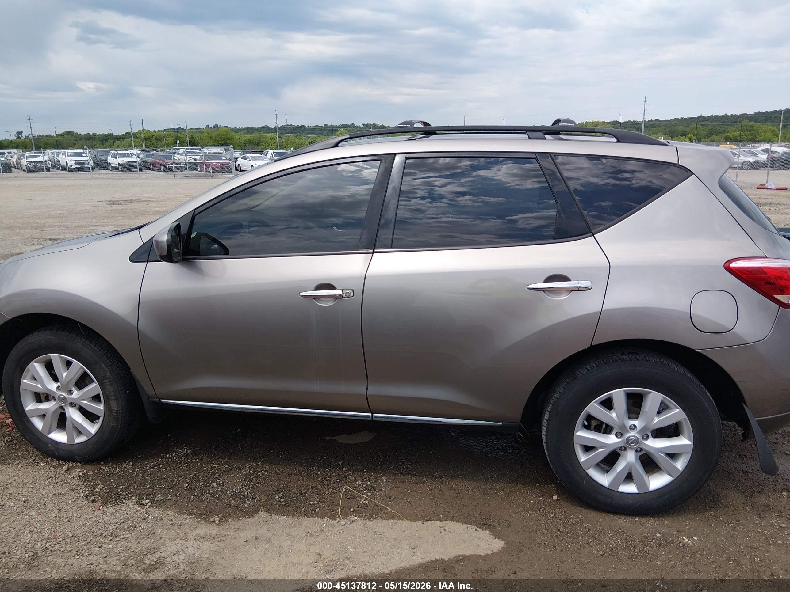 2012 Nissan Murano Sl Gray vin: JN8AZ1MU4CW101464