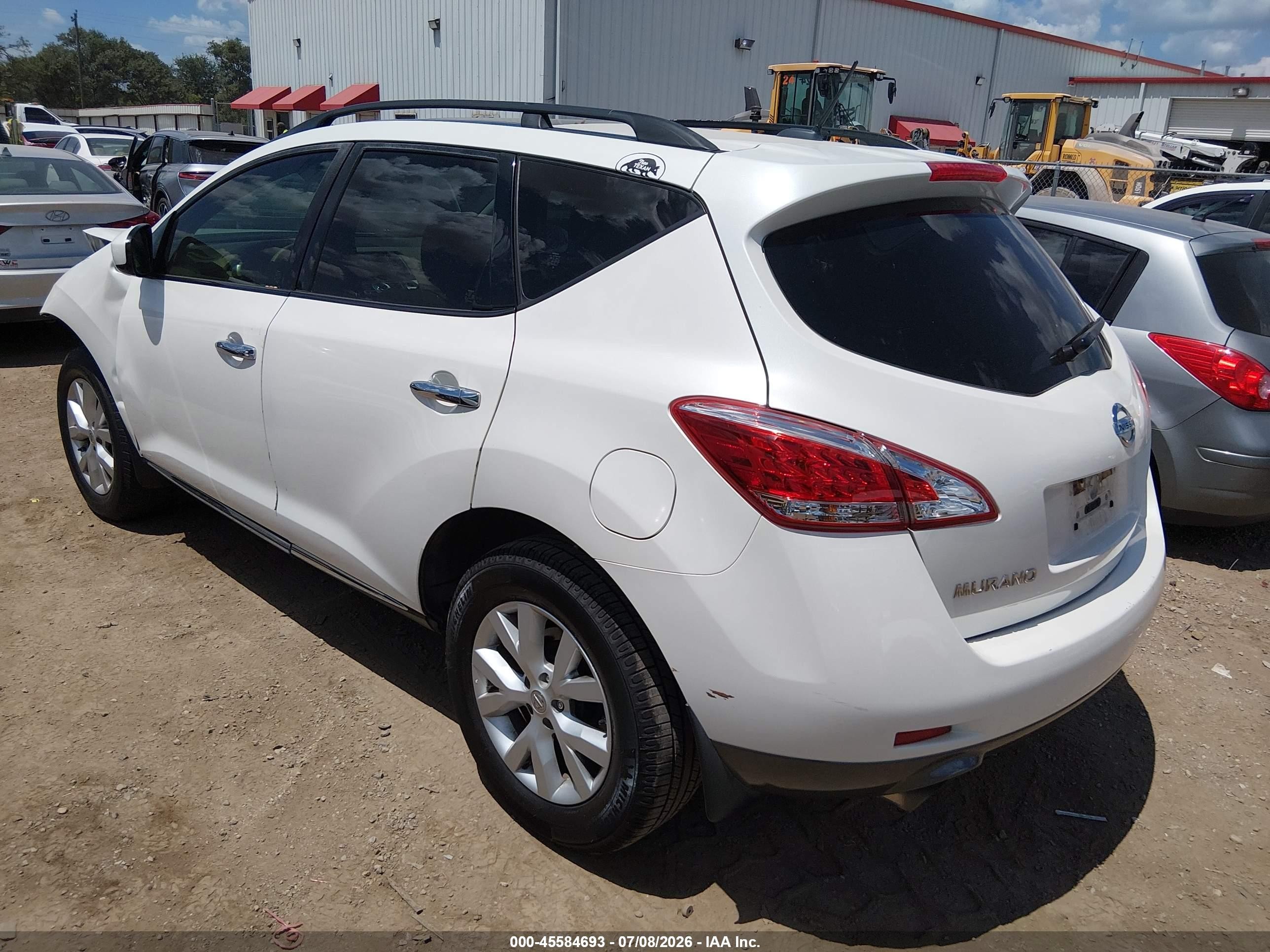2012 Nissan Murano Sv Белый vin: JN8AZ1MU4CW103294