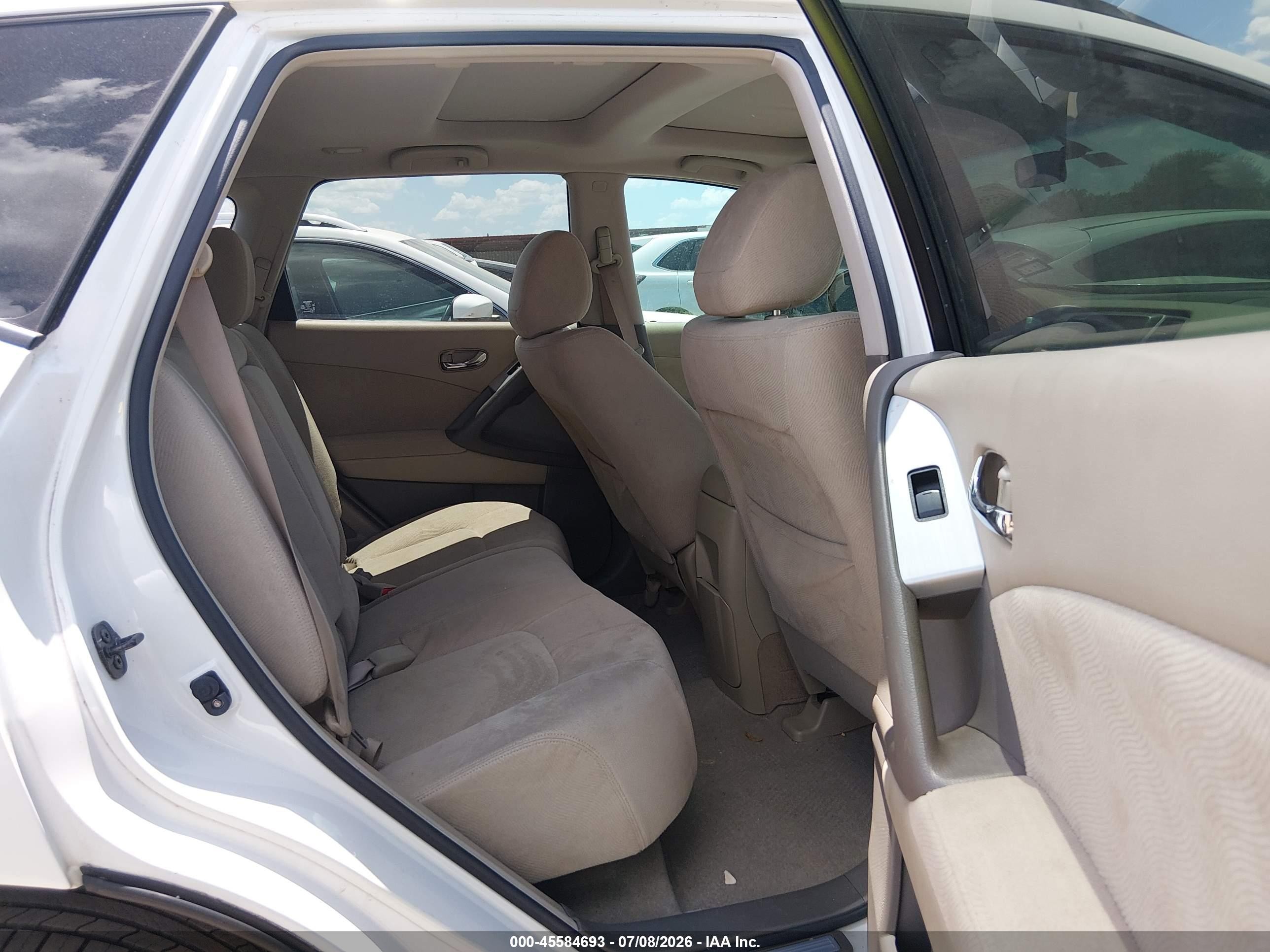 2012 Nissan Murano Sv Белый vin: JN8AZ1MU4CW103294