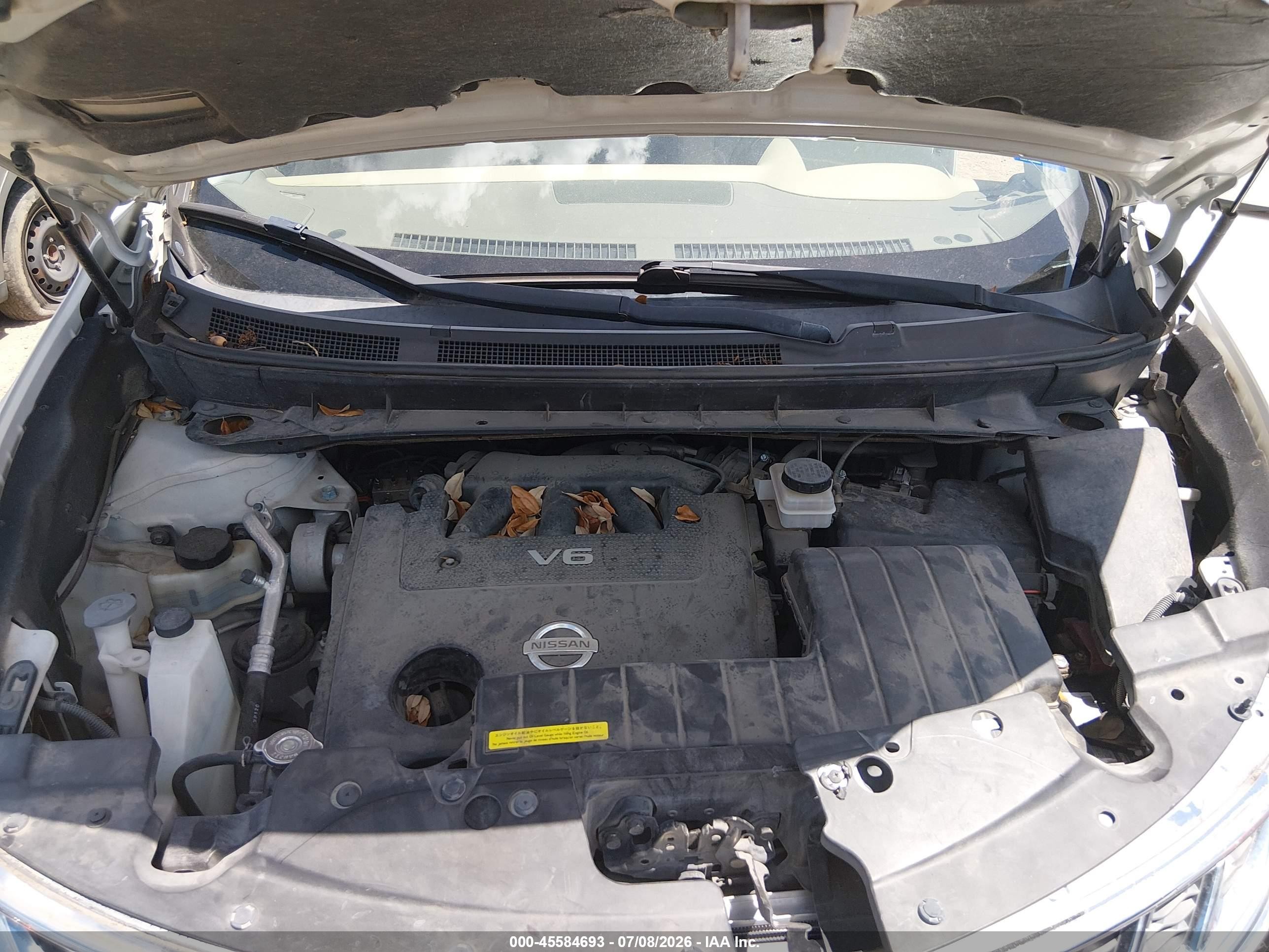 2012 Nissan Murano Sv Белый vin: JN8AZ1MU4CW103294