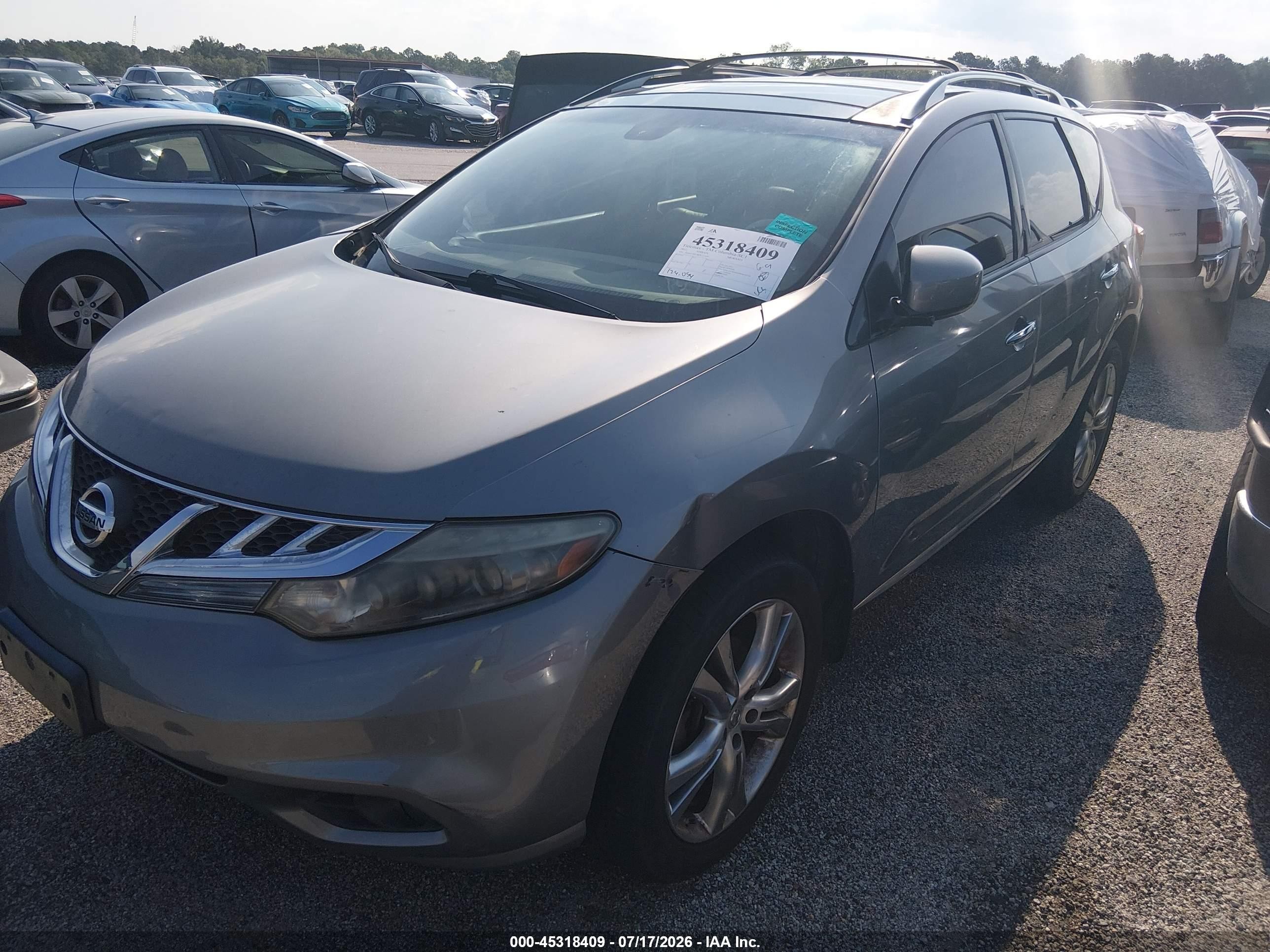 2012 Nissan Murano Le Бежевый vin: JN8AZ1MU4CW117454