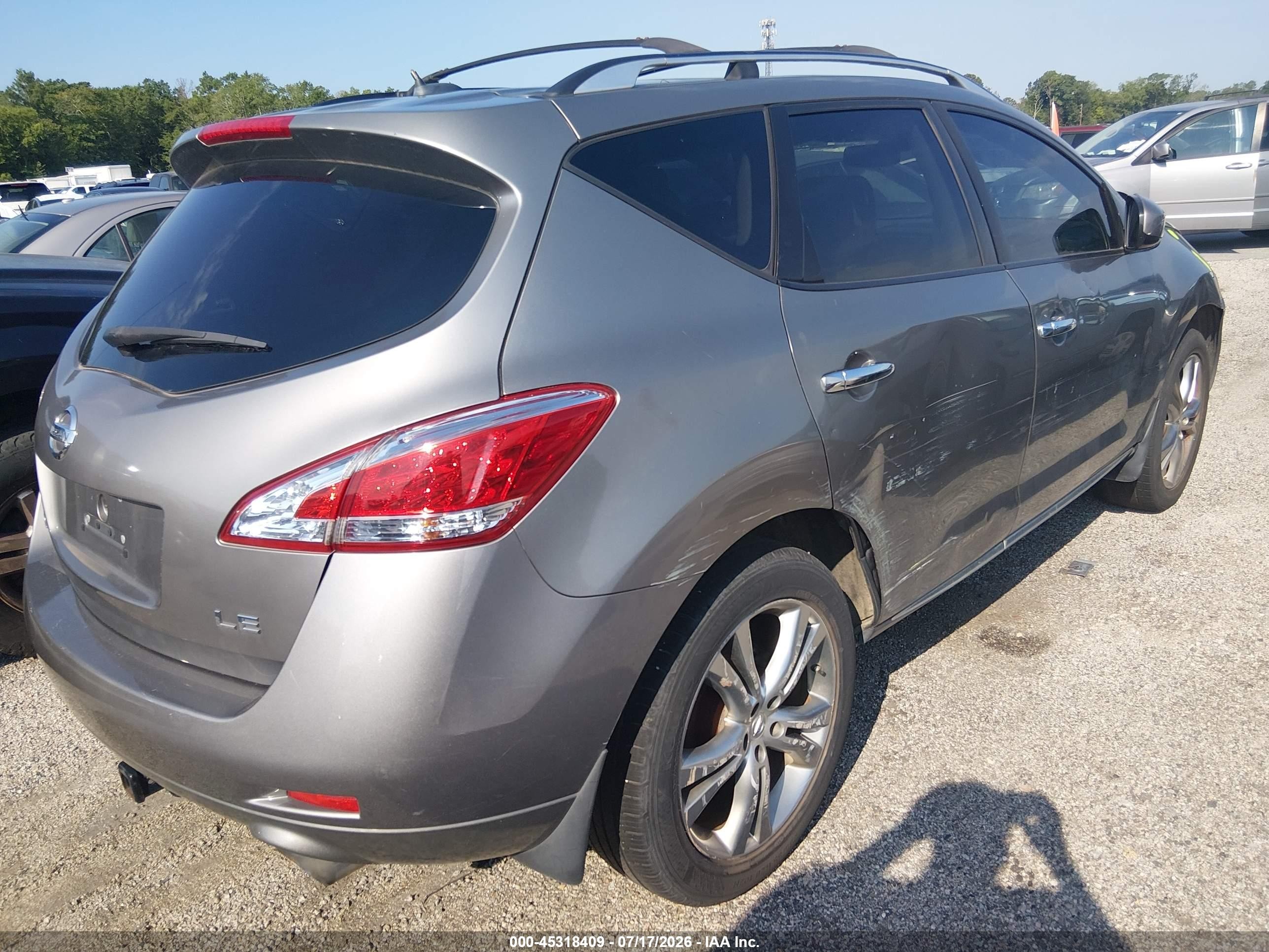 2012 Nissan Murano Le Бежевый vin: JN8AZ1MU4CW117454