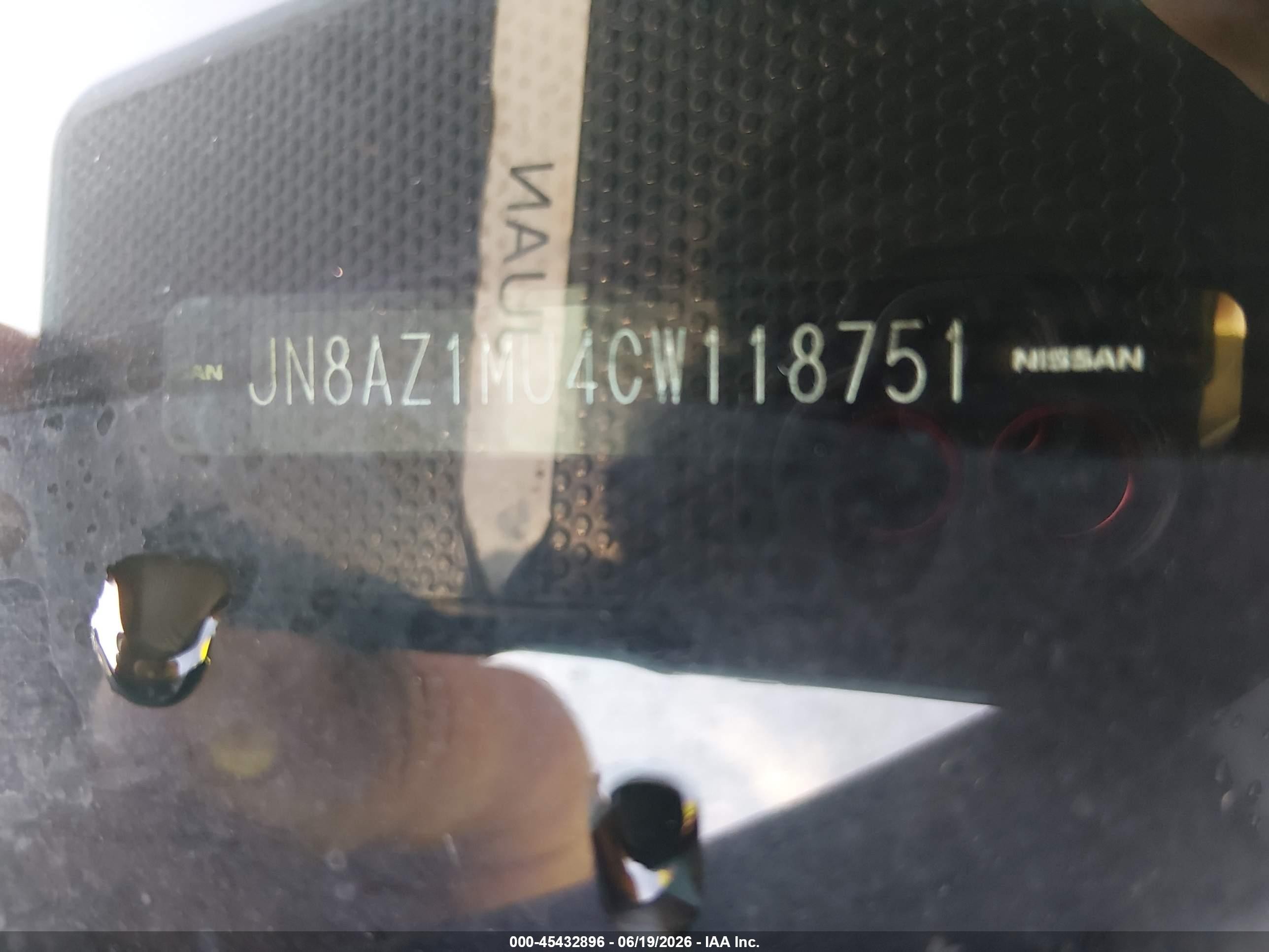2012 Nissan Murano Le Gray vin: JN8AZ1MU4CW118751