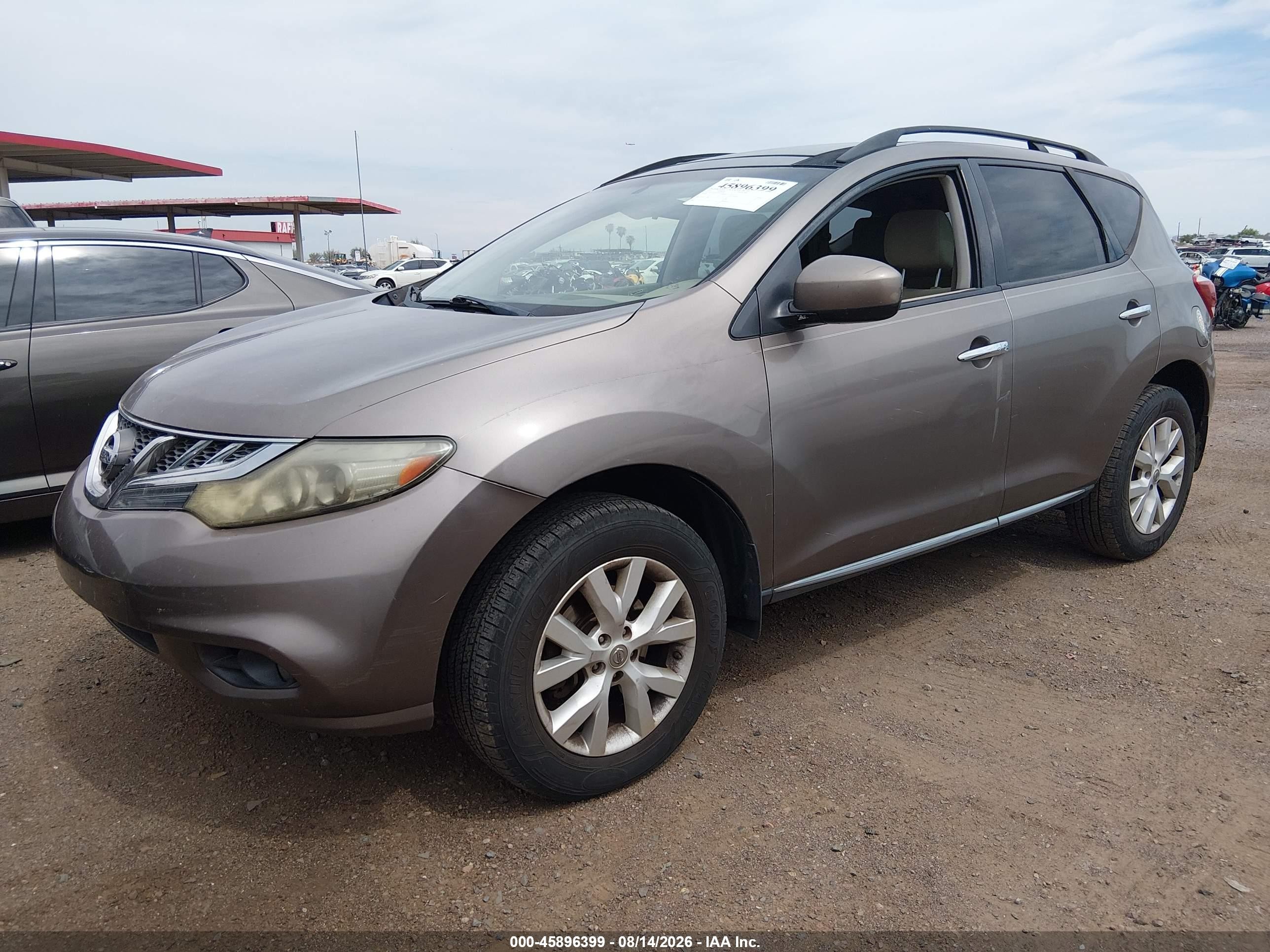 2012 Nissan Murano Sv Коричневый vin: JN8AZ1MU4CW120726