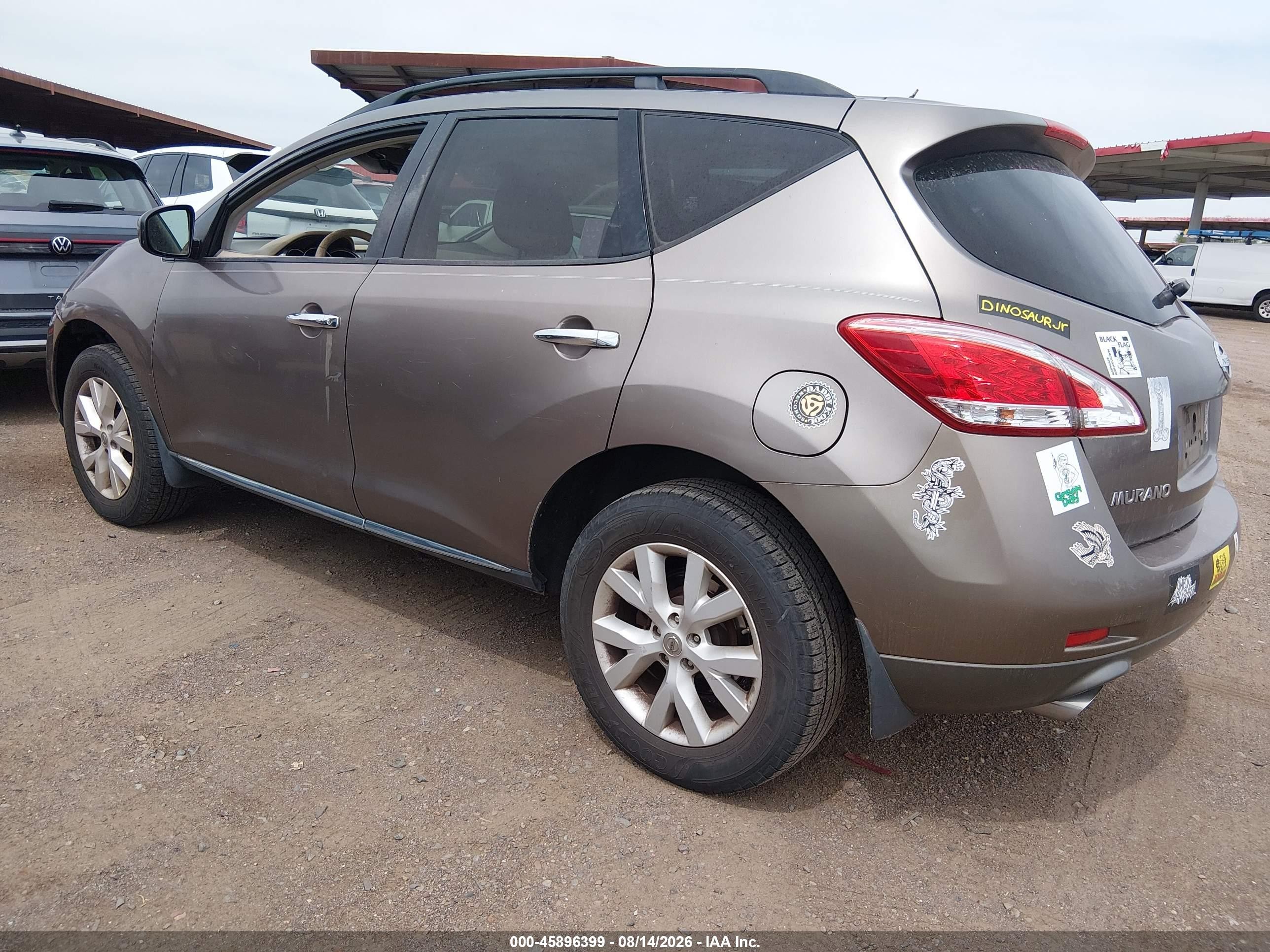 2012 Nissan Murano Sv Brown vin: JN8AZ1MU4CW120726
