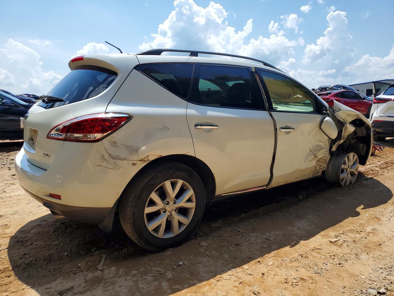 2013 Nissan Murano S White vin: JN8AZ1MU4DW203882