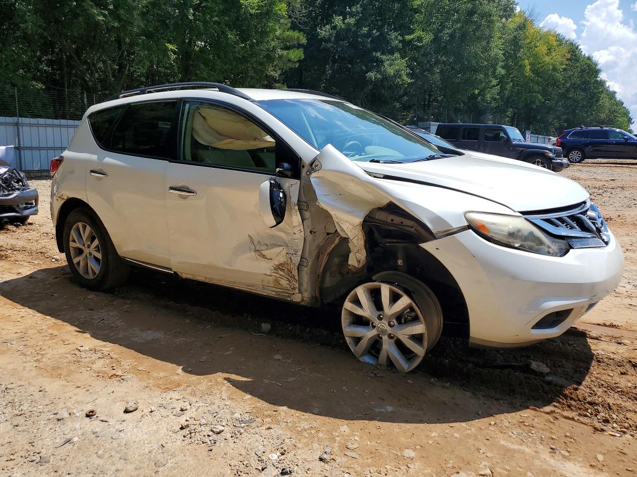 2013 Nissan Murano S White vin: JN8AZ1MU4DW203882