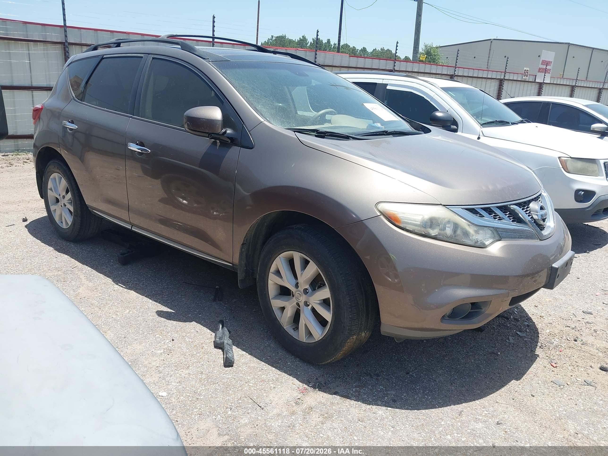 2013 Nissan Murano Sl Brown vin: JN8AZ1MU4DW207043