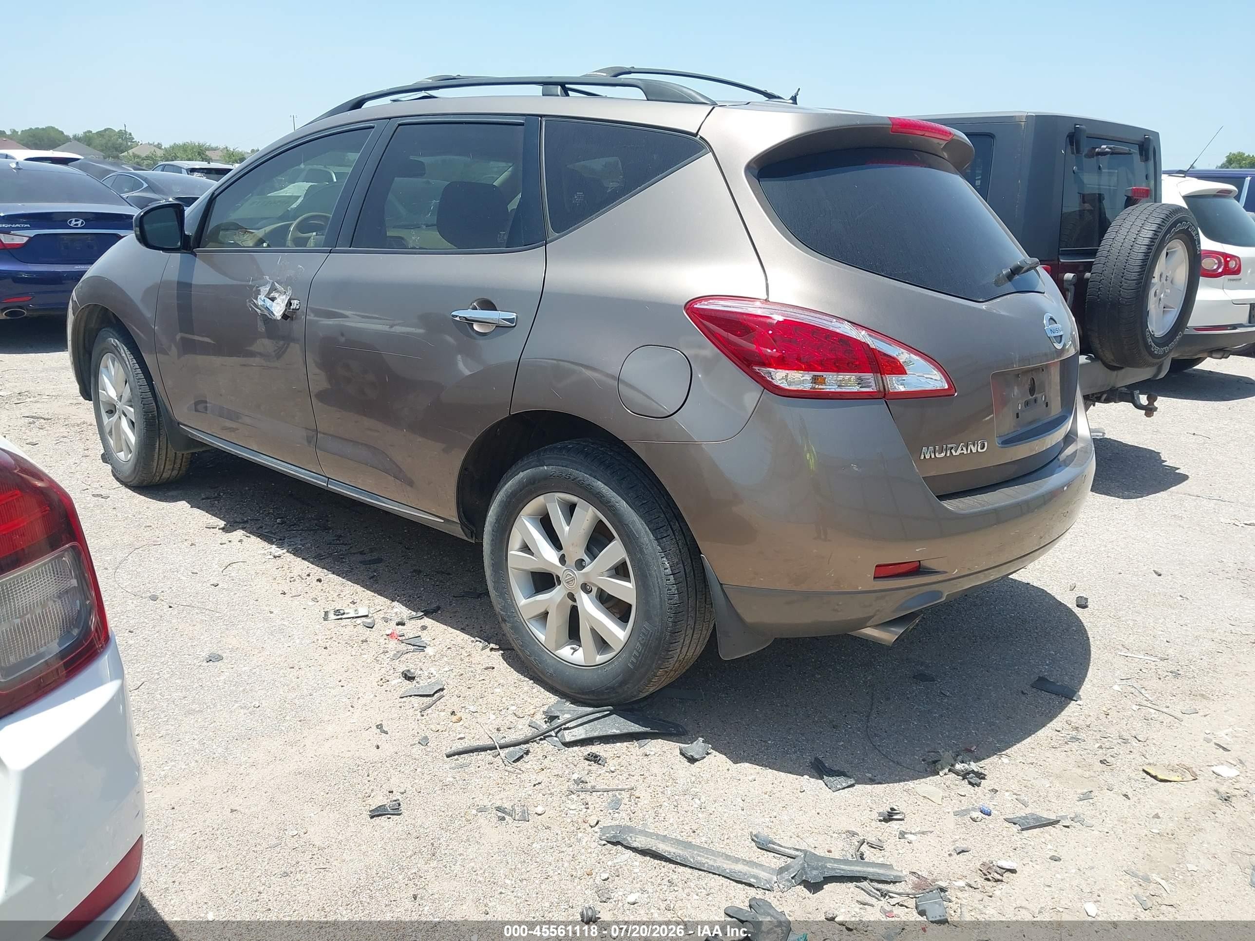 2013 Nissan Murano Sl Brown vin: JN8AZ1MU4DW207043