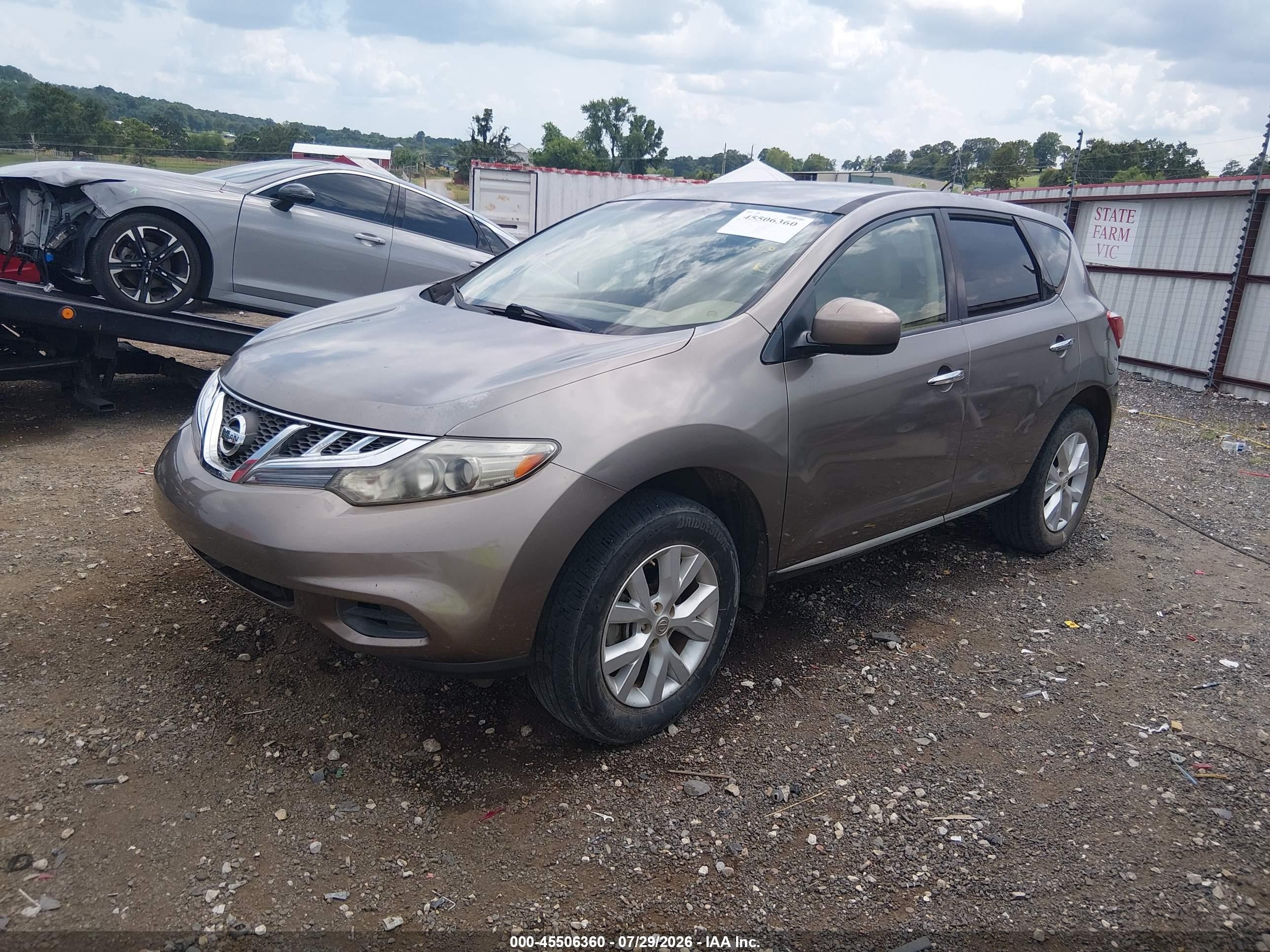 2013 Nissan Murano S Gray vin: JN8AZ1MU4DW207978