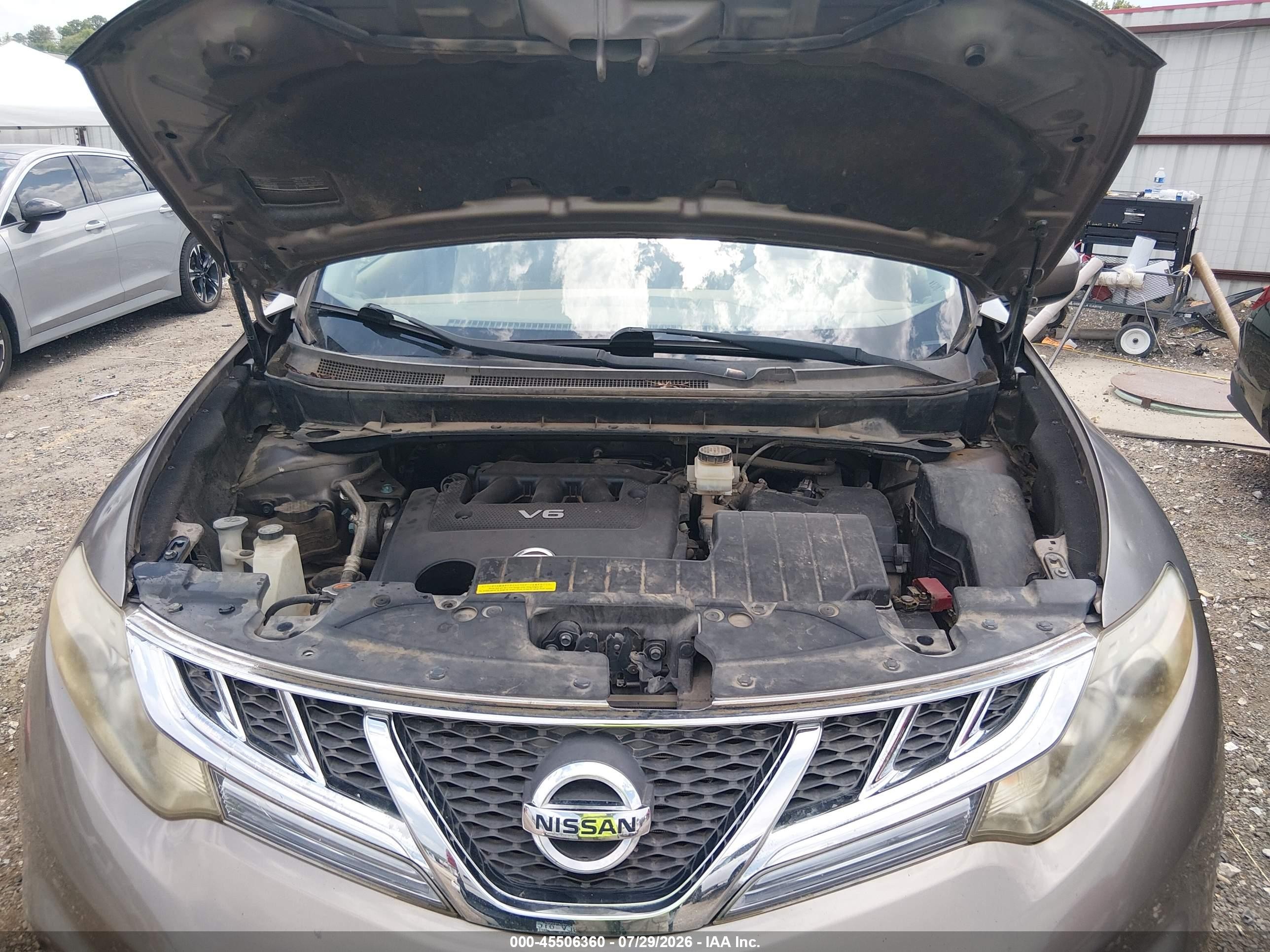 2013 Nissan Murano S Gray vin: JN8AZ1MU4DW207978