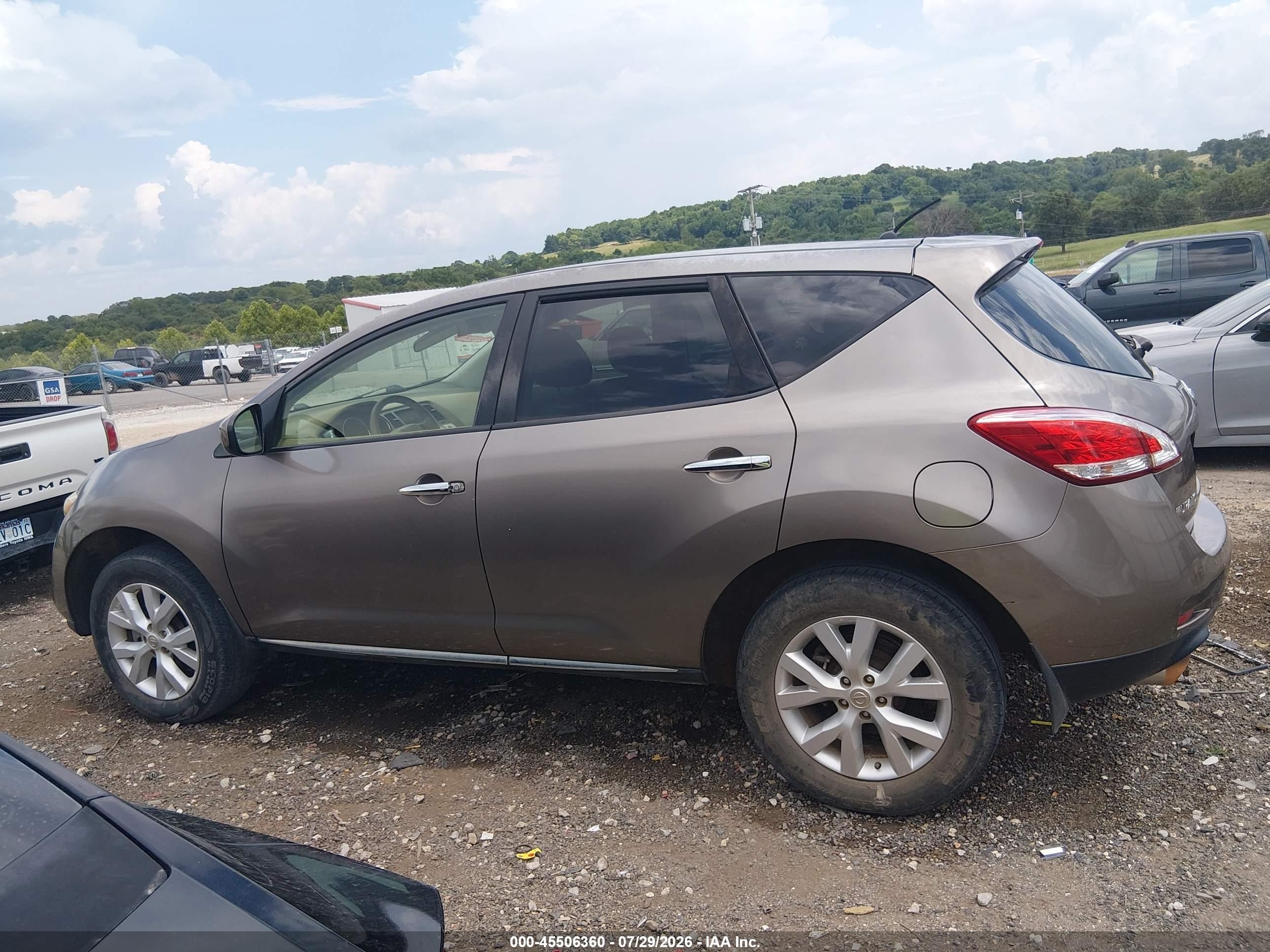 2013 Nissan Murano S Gray vin: JN8AZ1MU4DW207978
