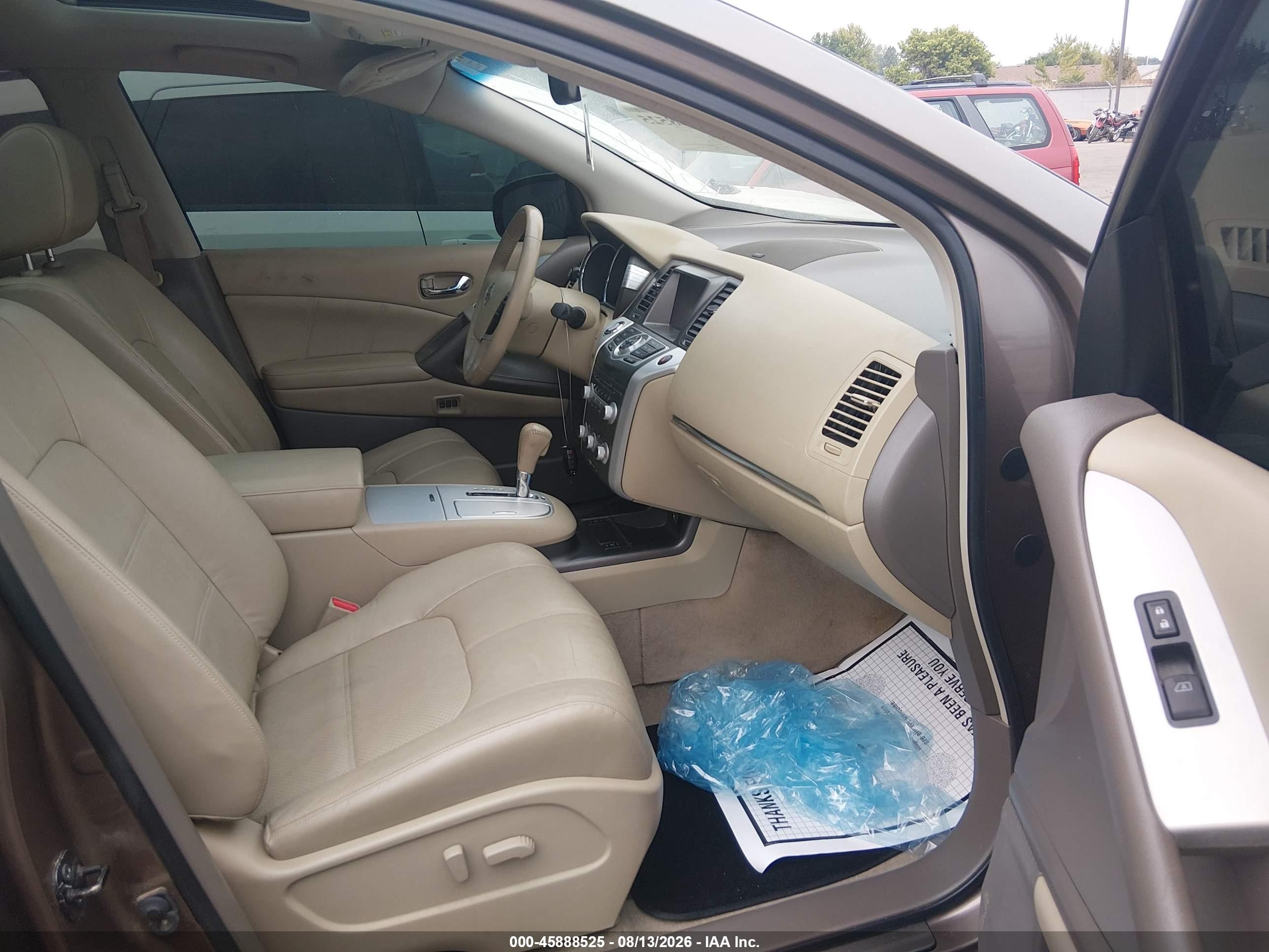2013 Nissan Murano Sl Brown vin: JN8AZ1MU4DW208063