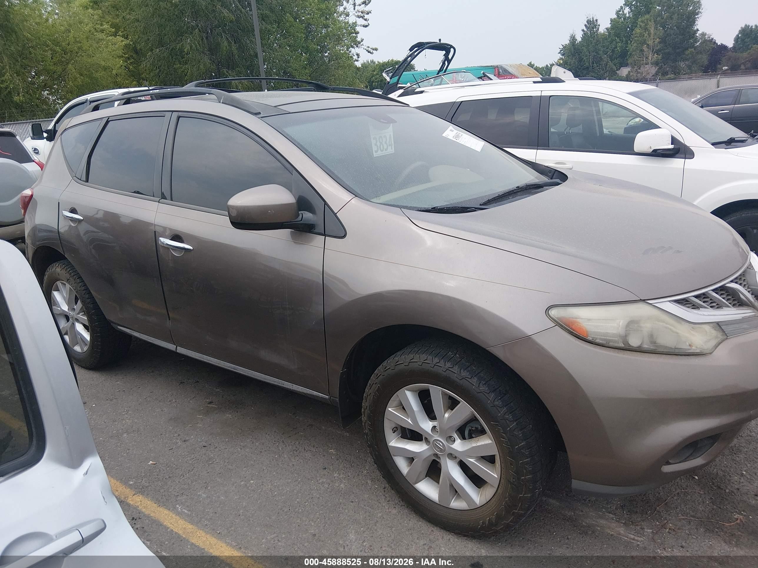 2013 Nissan Murano Sl Brown vin: JN8AZ1MU4DW208063