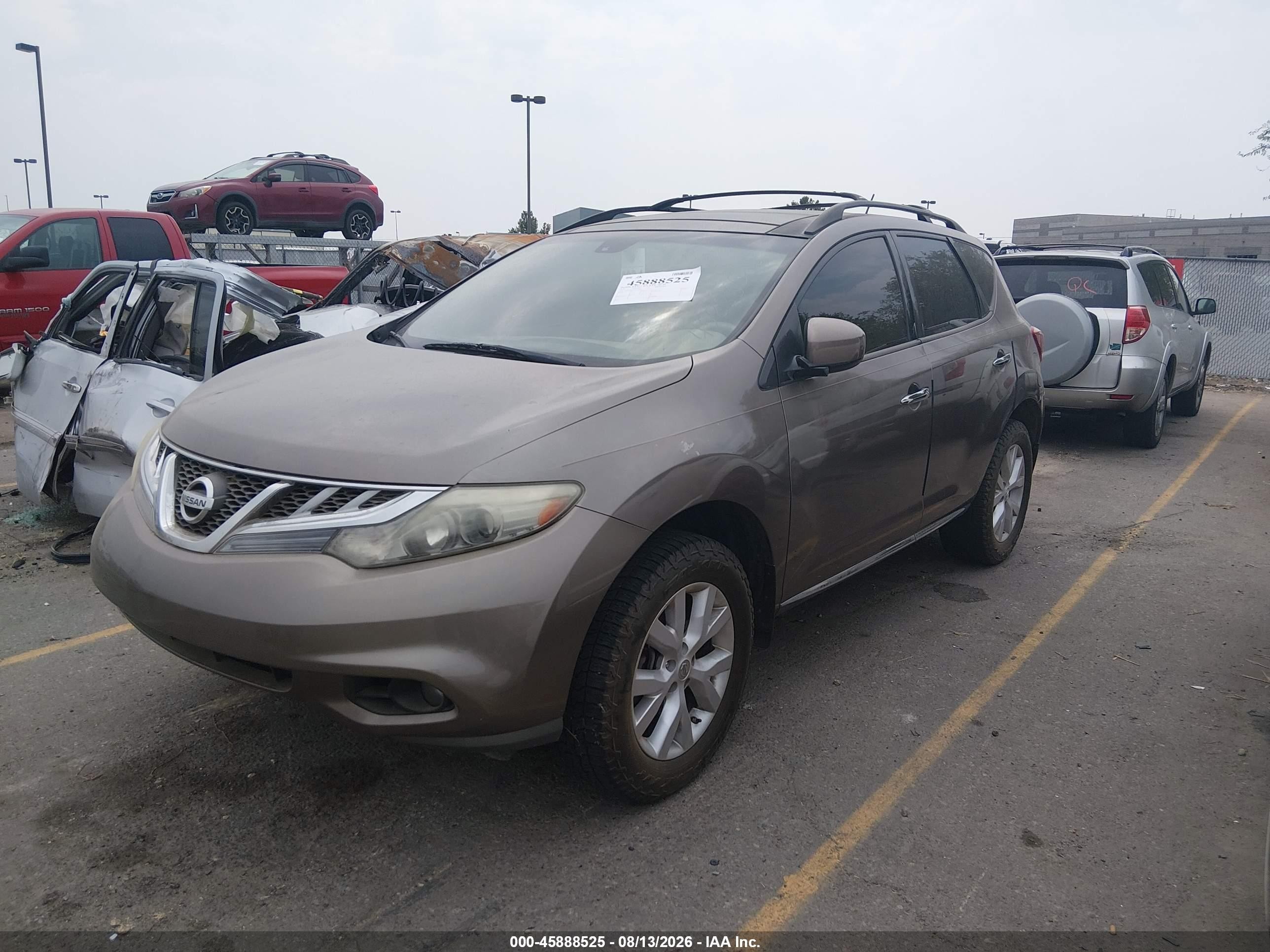 2013 Nissan Murano Sl Brown vin: JN8AZ1MU4DW208063