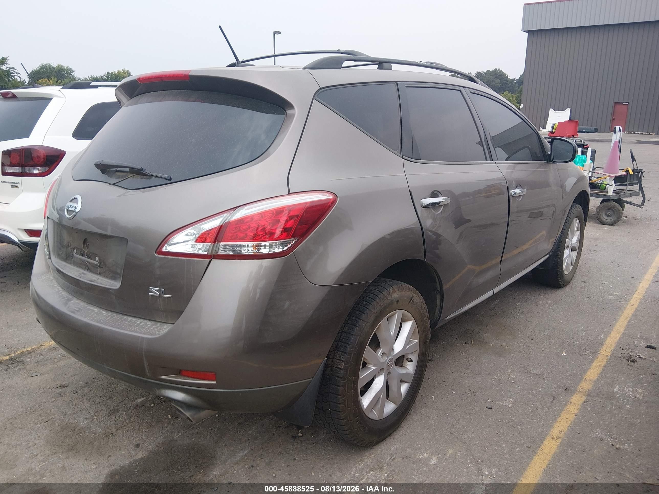 2013 Nissan Murano Sl Brown vin: JN8AZ1MU4DW208063
