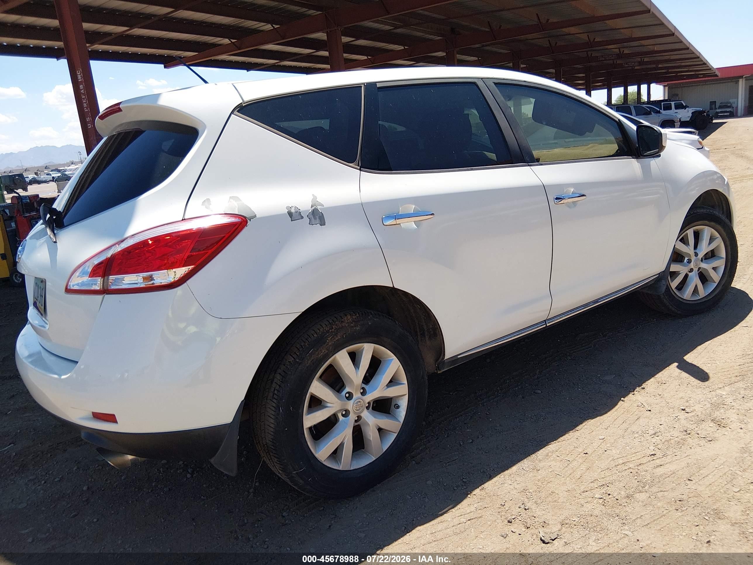 2013 Nissan Murano S Cream vin: JN8AZ1MU4DW210119