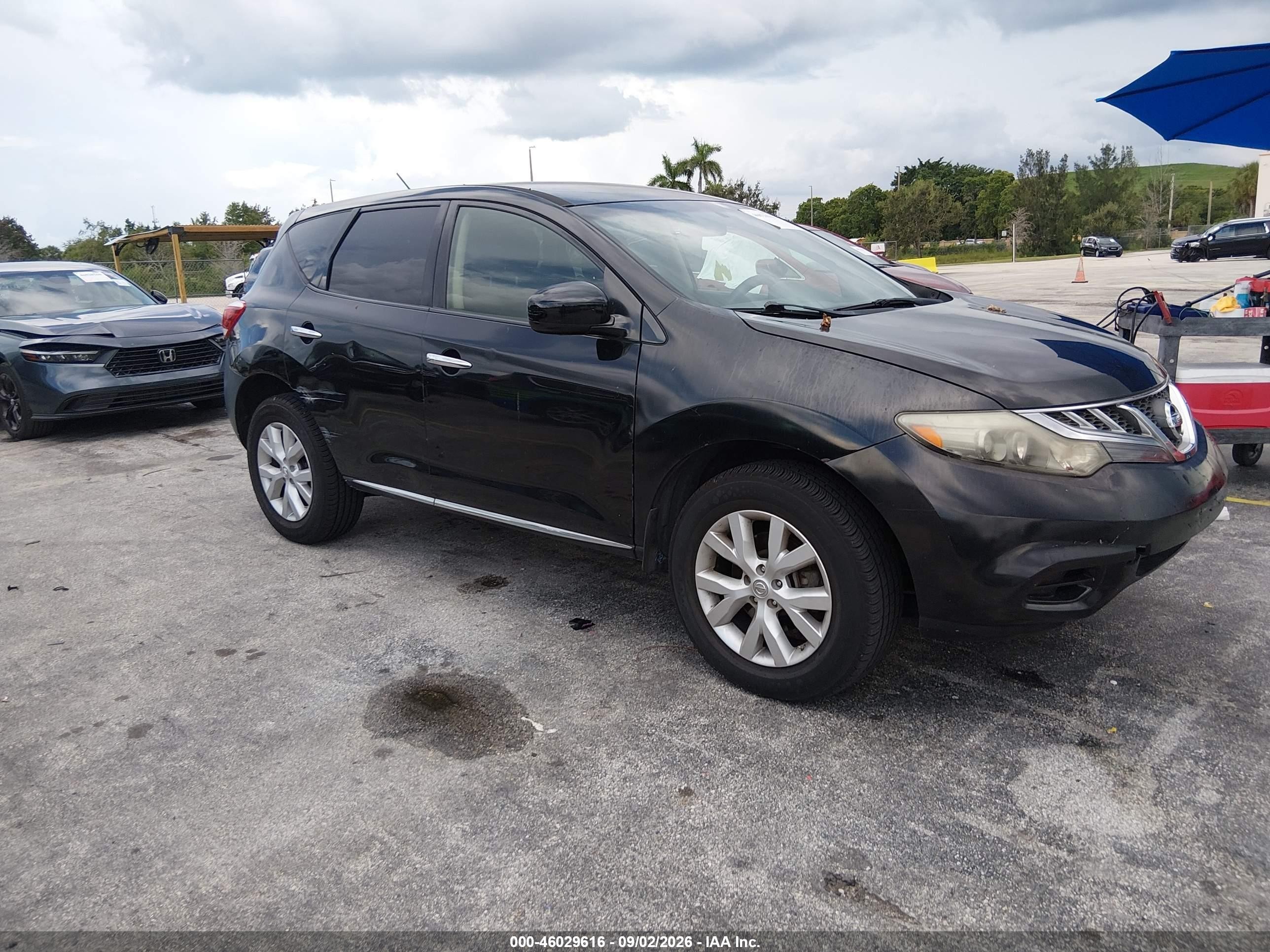 2013 Nissan Murano S Black vin: JN8AZ1MU4DW213408
