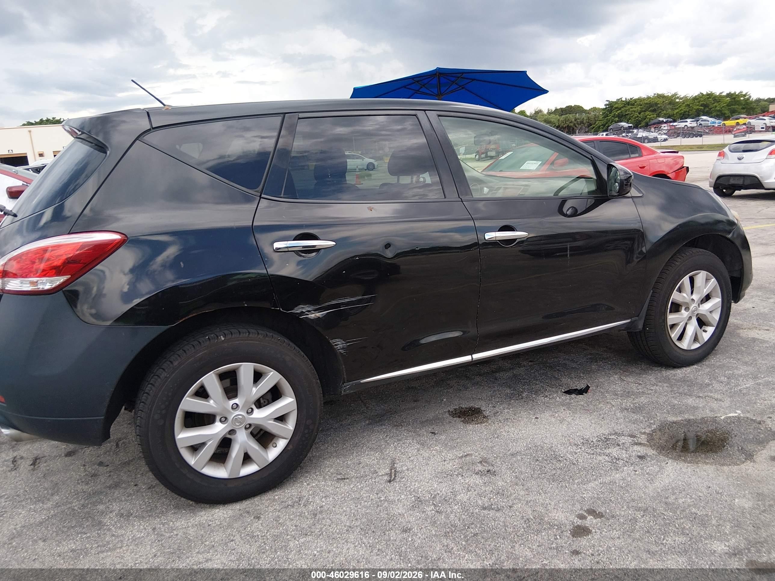 2013 Nissan Murano S Black vin: JN8AZ1MU4DW213408