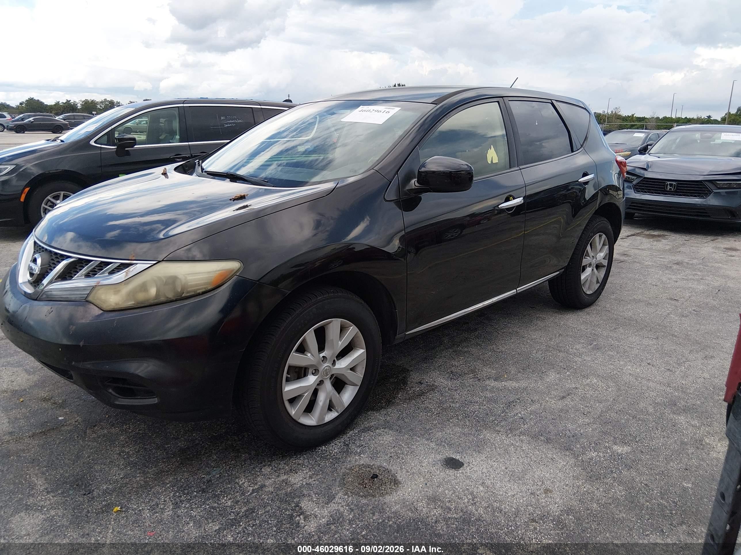 2013 Nissan Murano S Black vin: JN8AZ1MU4DW213408