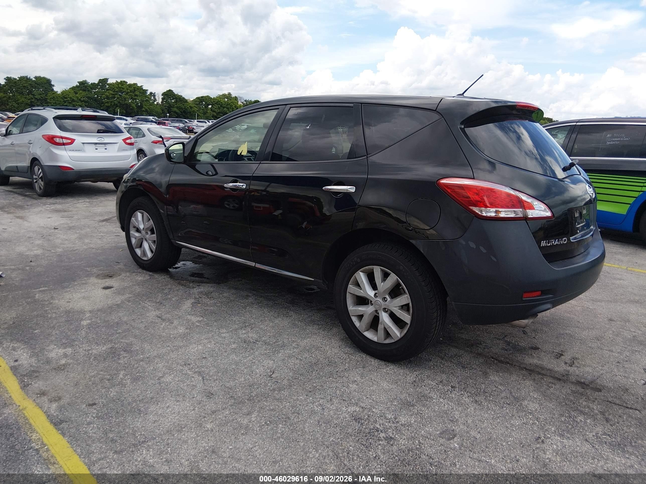 2013 Nissan Murano S Black vin: JN8AZ1MU4DW213408