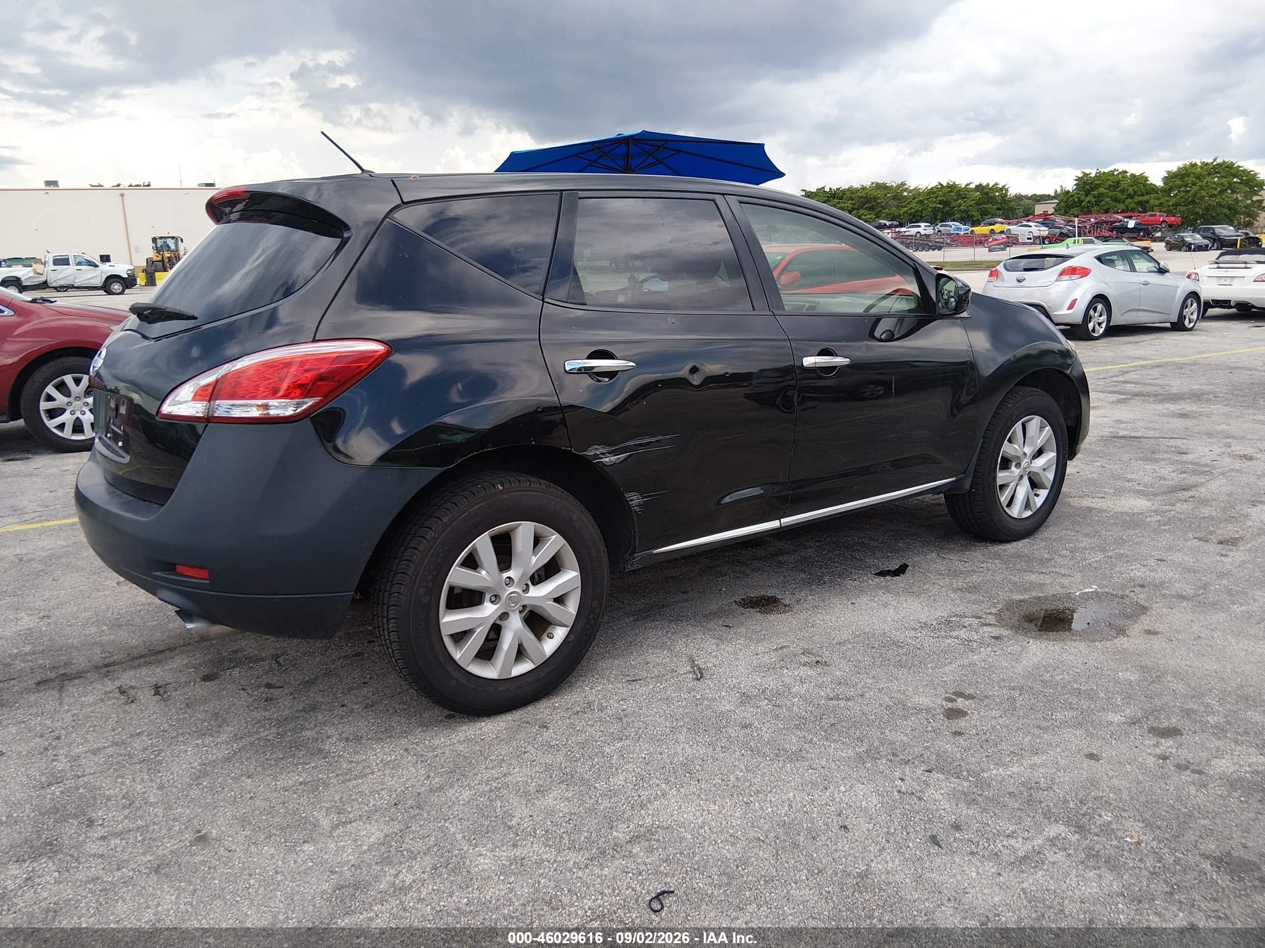 2013 Nissan Murano S Black vin: JN8AZ1MU4DW213408