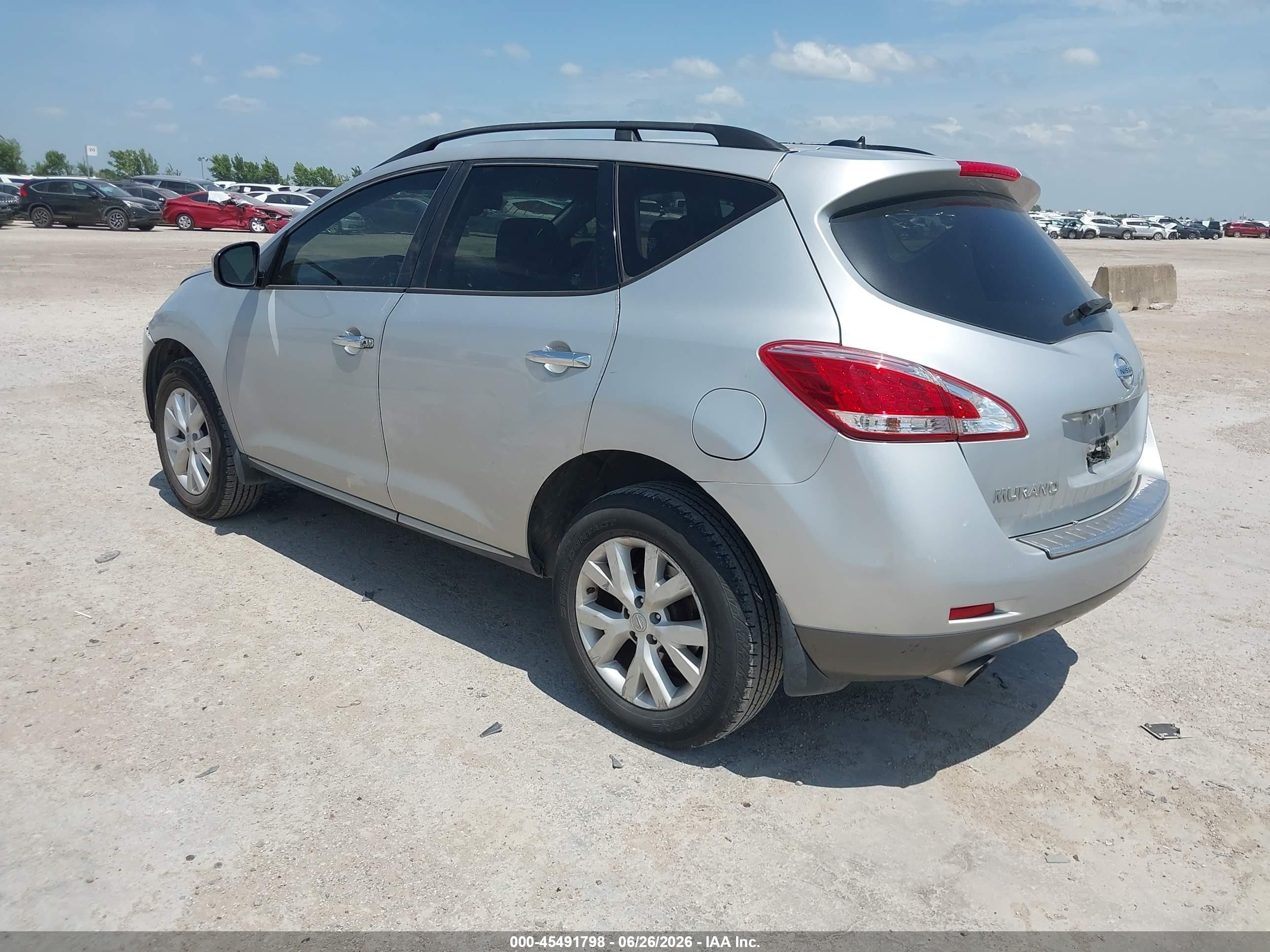 2014 Nissan Murano Sl Silver vin: JN8AZ1MU4EW400293