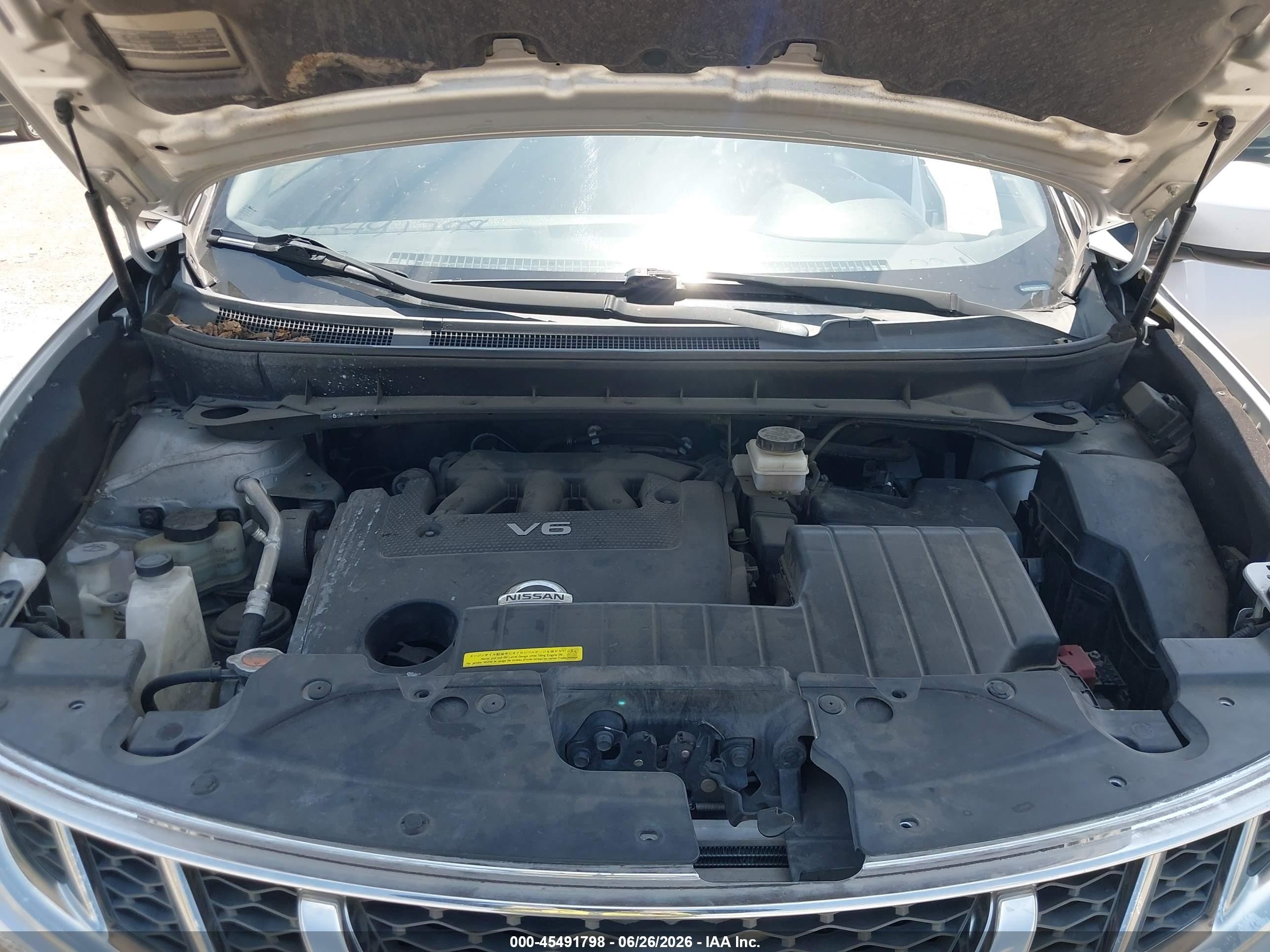 2014 Nissan Murano Sl Silver vin: JN8AZ1MU4EW400293