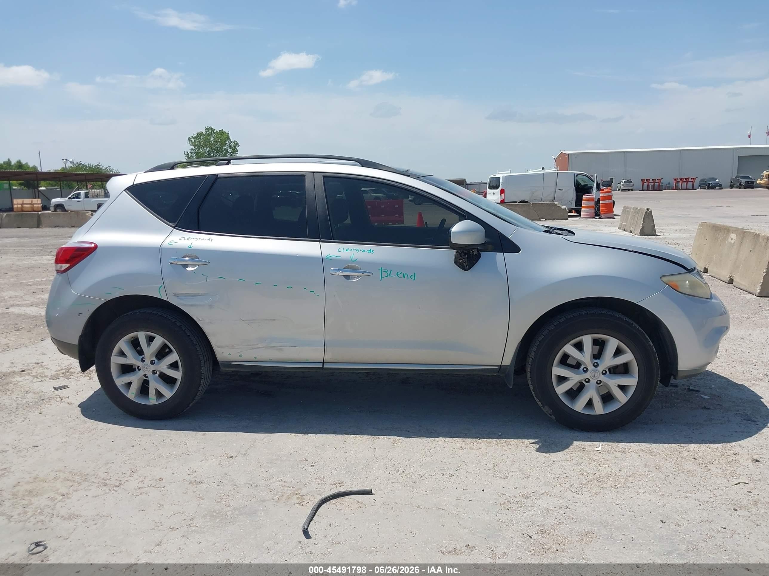 2014 Nissan Murano Sl Silver vin: JN8AZ1MU4EW400293