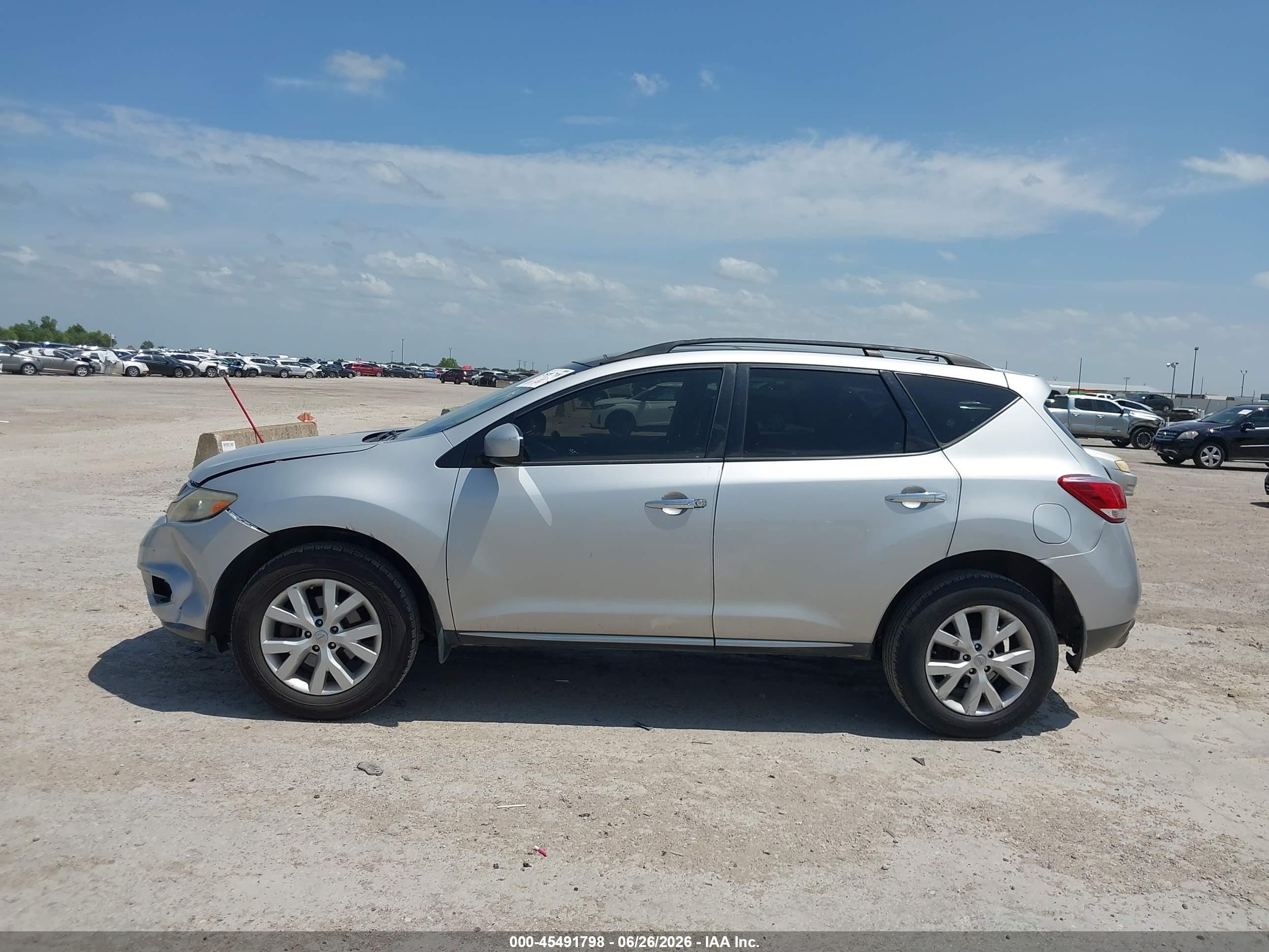 2014 Nissan Murano Sl Silver vin: JN8AZ1MU4EW400293