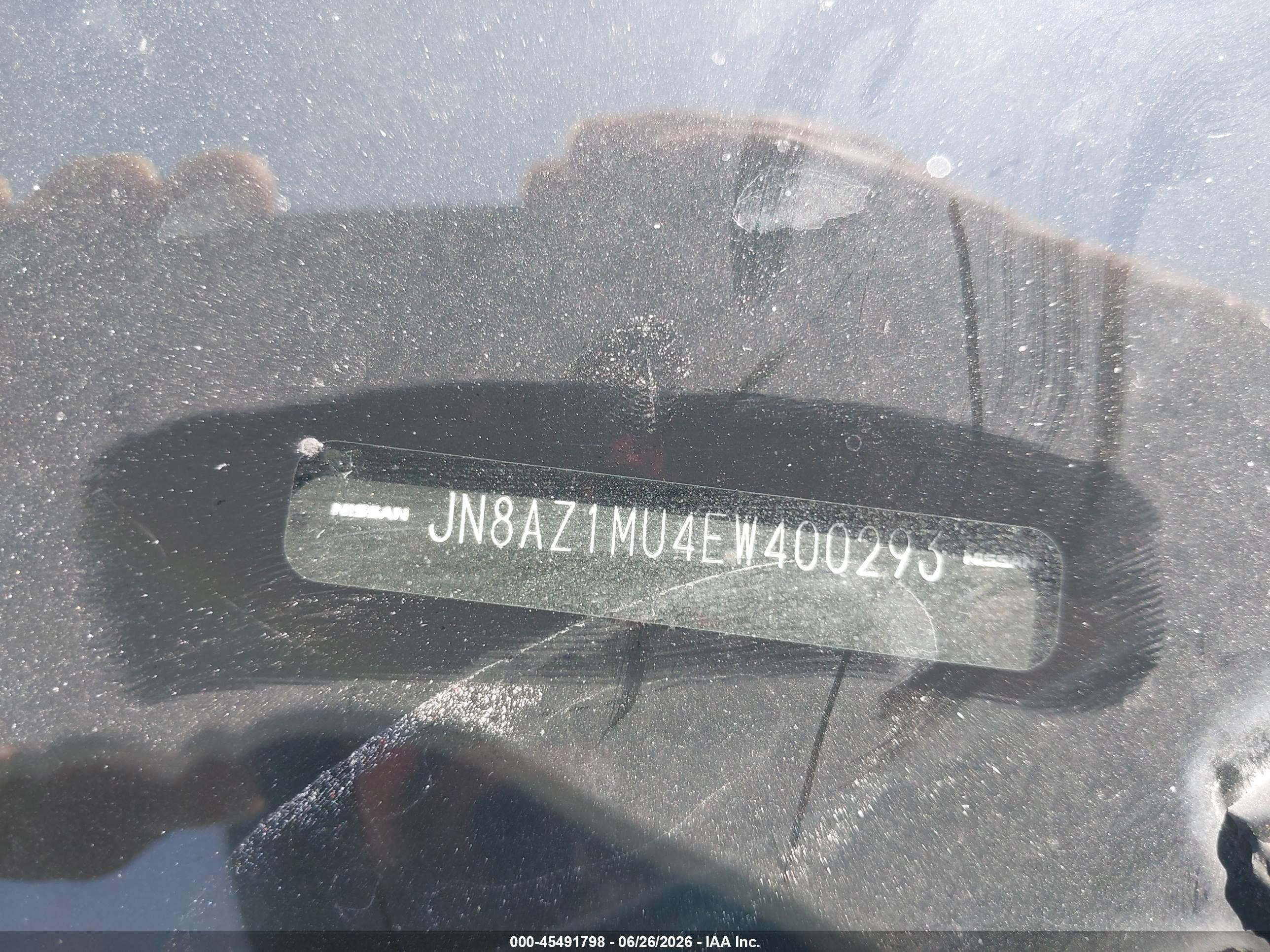 2014 Nissan Murano Sl Silver vin: JN8AZ1MU4EW400293