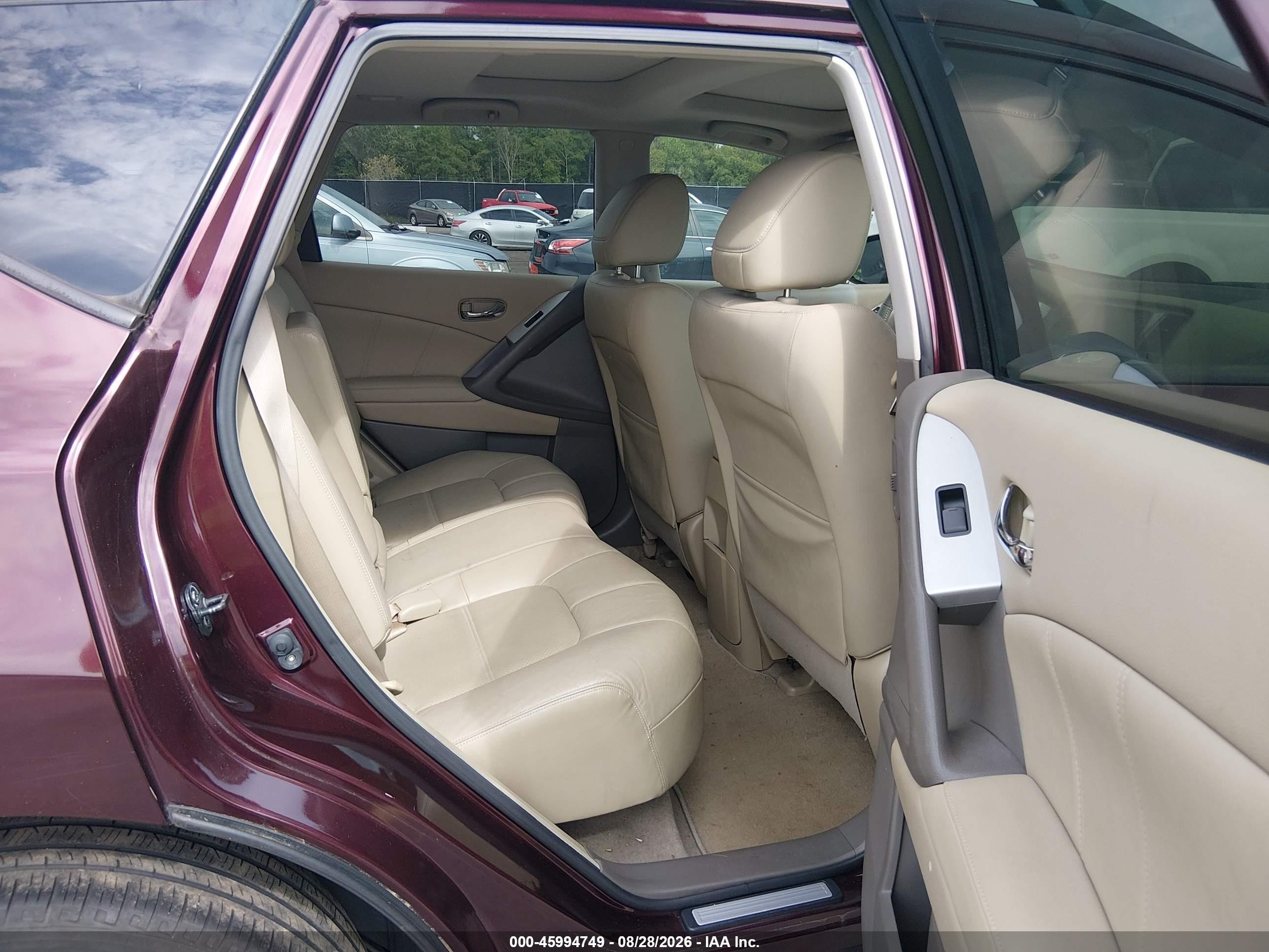 2014 Nissan Murano Sl Maroon vin: JN8AZ1MU4EW403937
