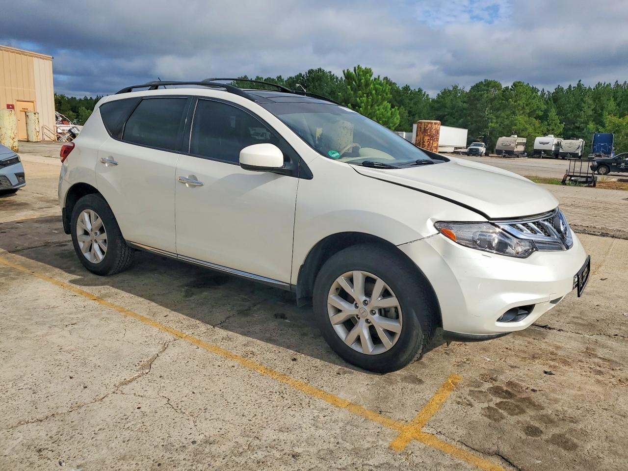 2014 Nissan Murano S White vin: JN8AZ1MU4EW415747