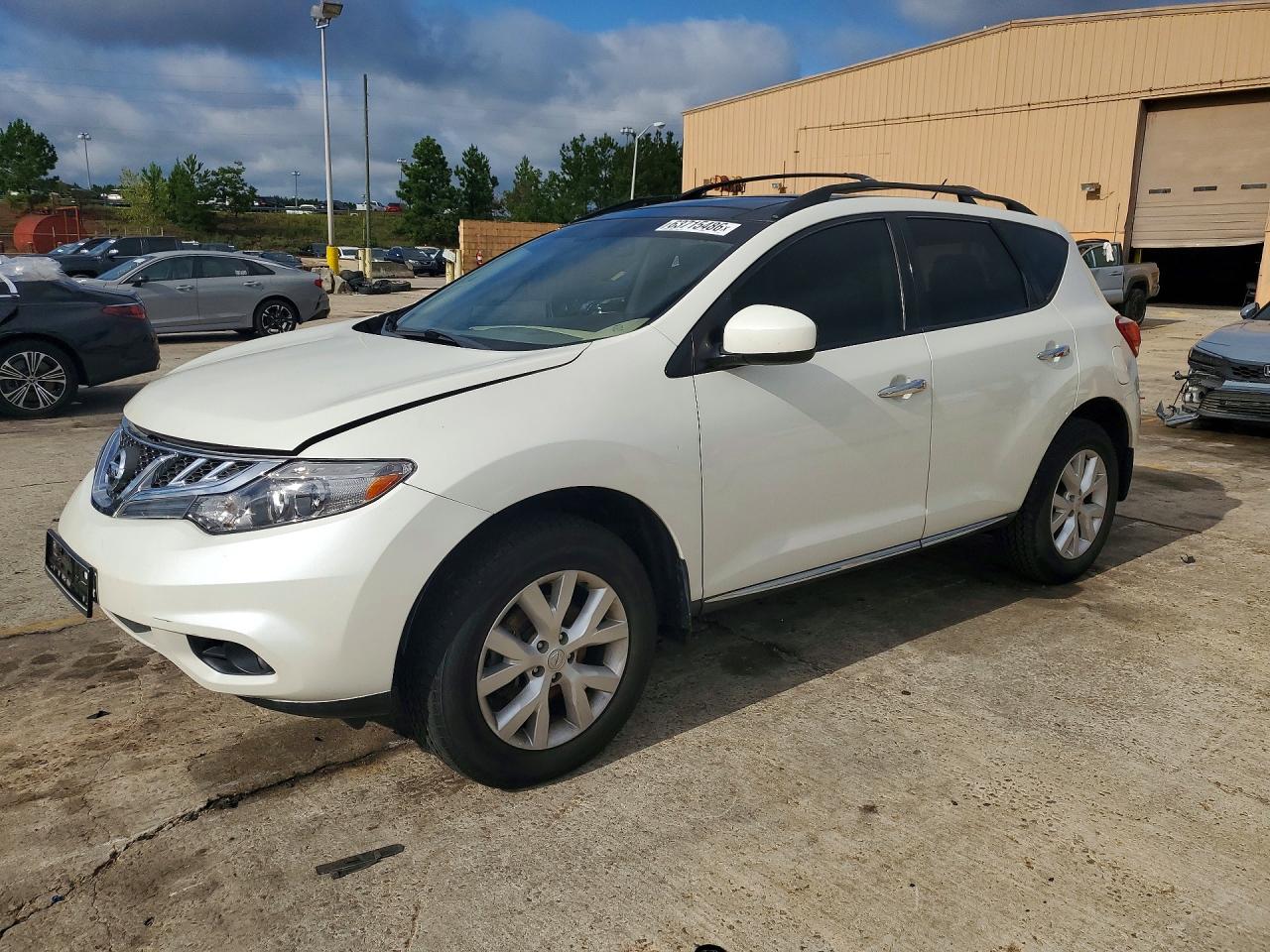2014 Nissan Murano S White vin: JN8AZ1MU4EW415747